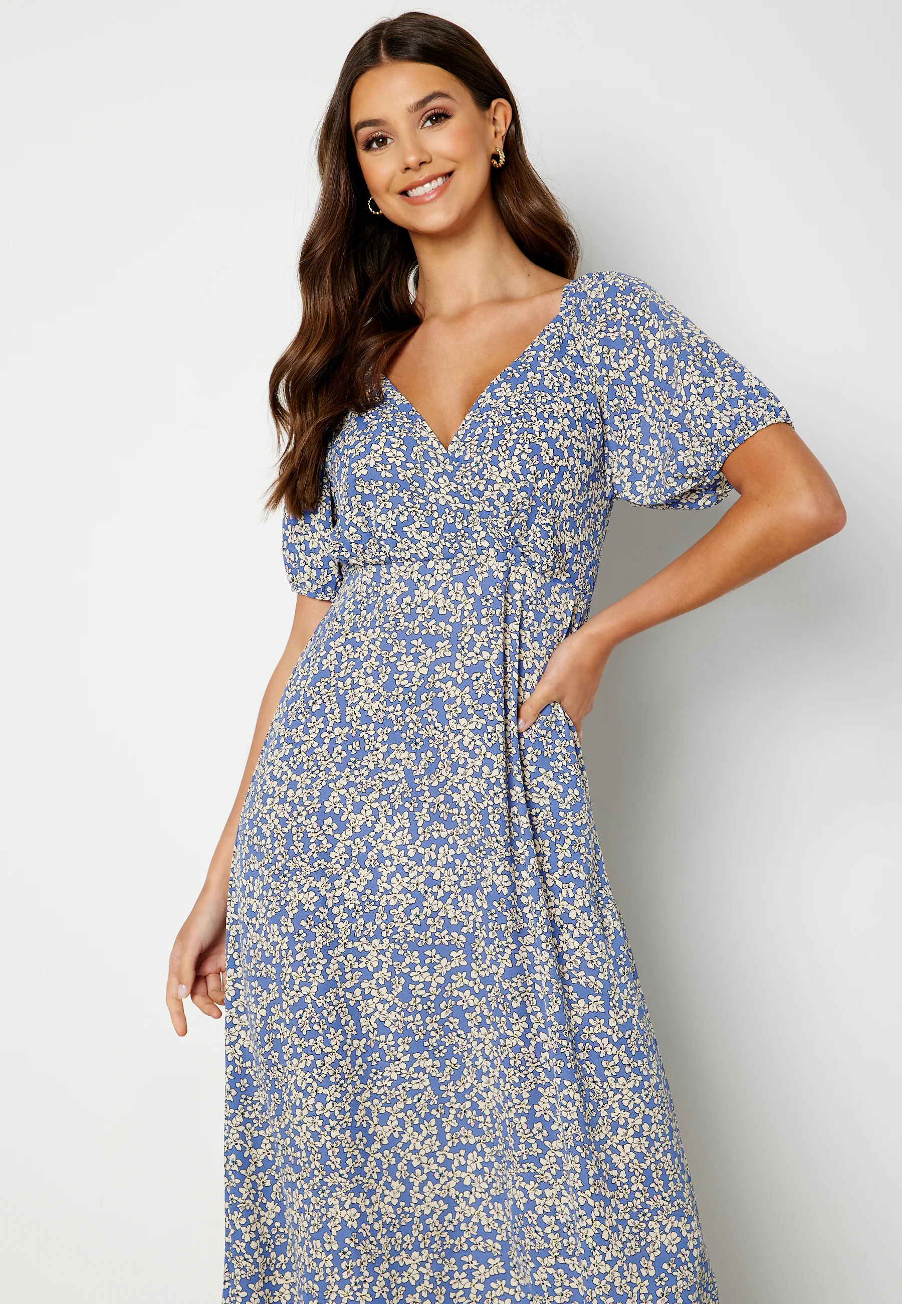 Fuchsia Life S/S Wrap Midi Dress - Image 3