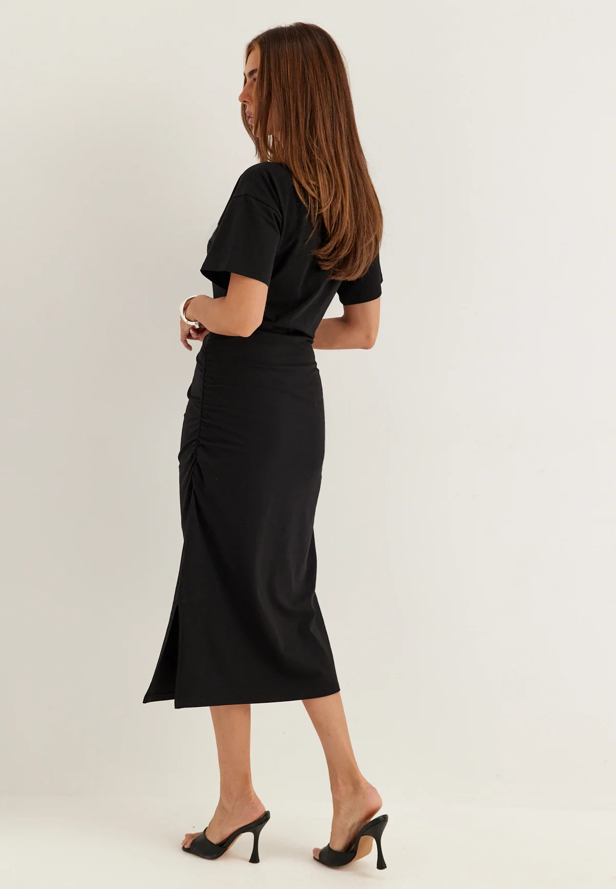Gathered T-Shirt Dress - Image 4