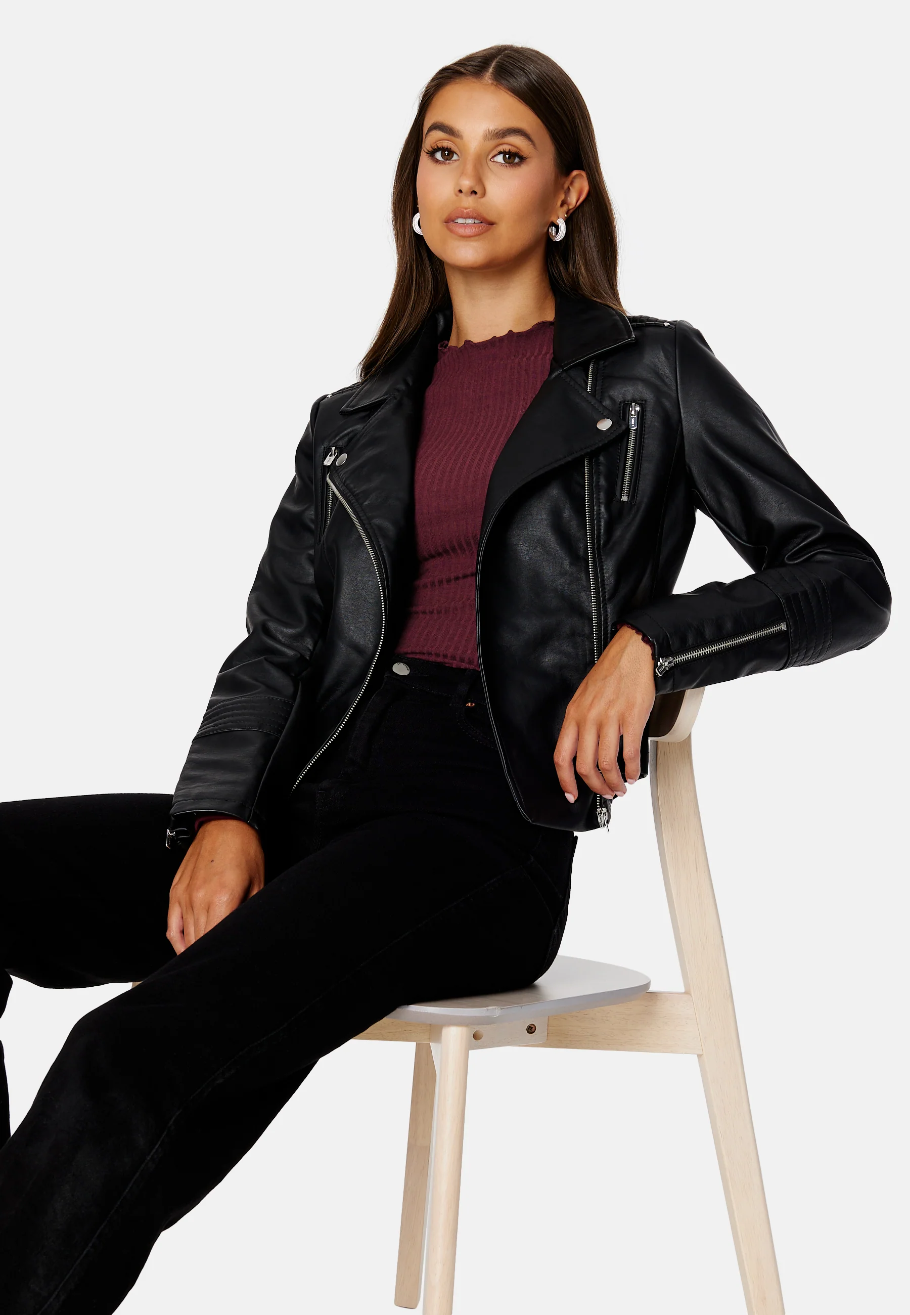 Gemma Faux Leather Biker - Image 3