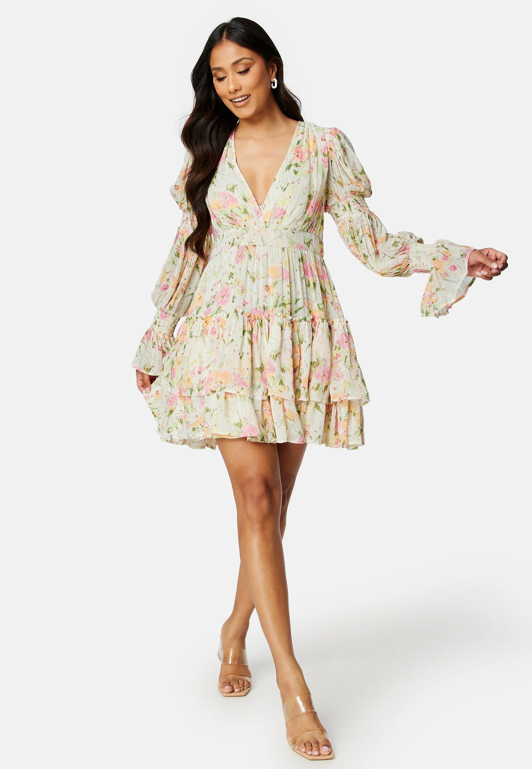 Georgette V-Neck Dress - Image 2