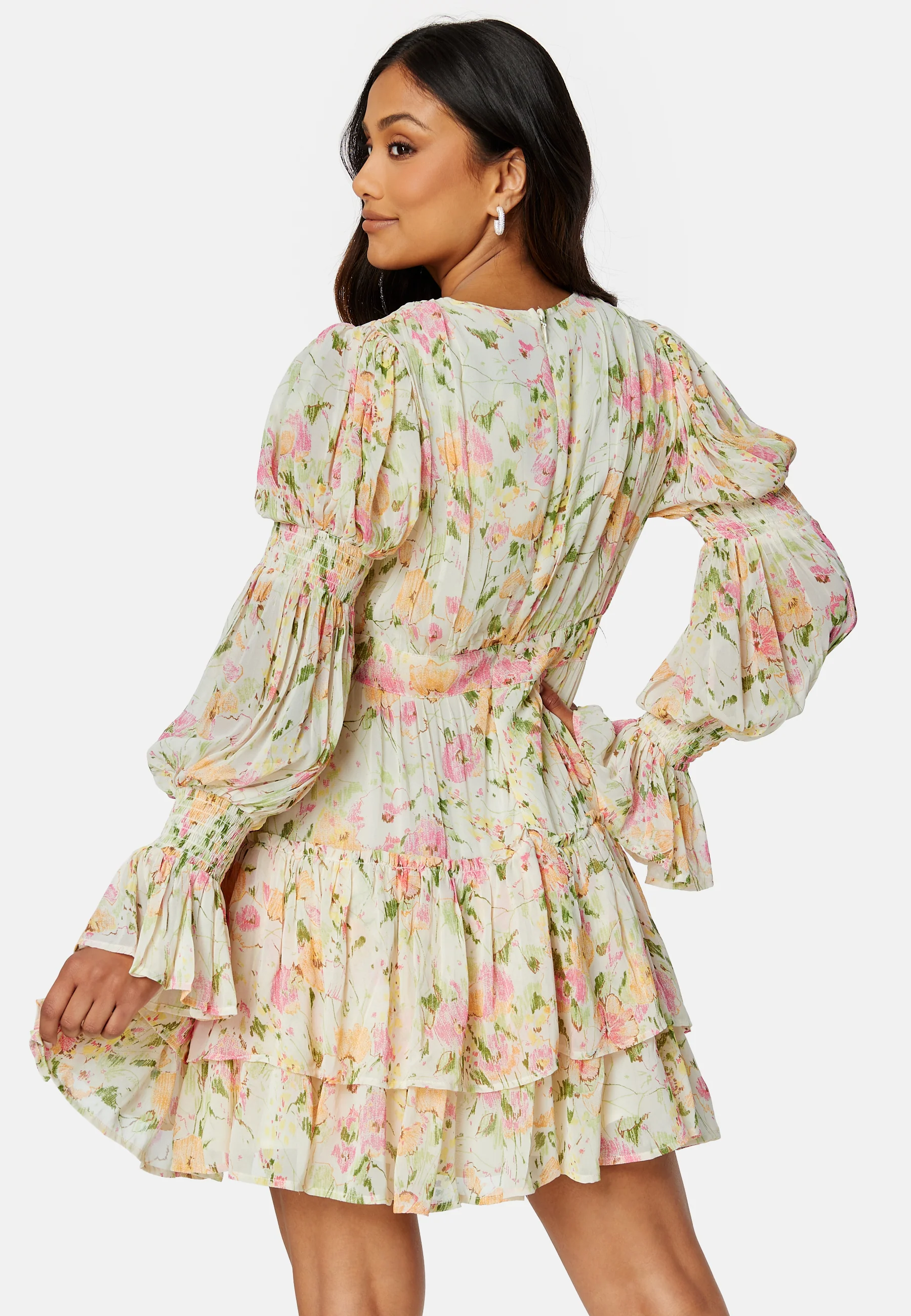 Georgette V-Neck Dress - Image 3