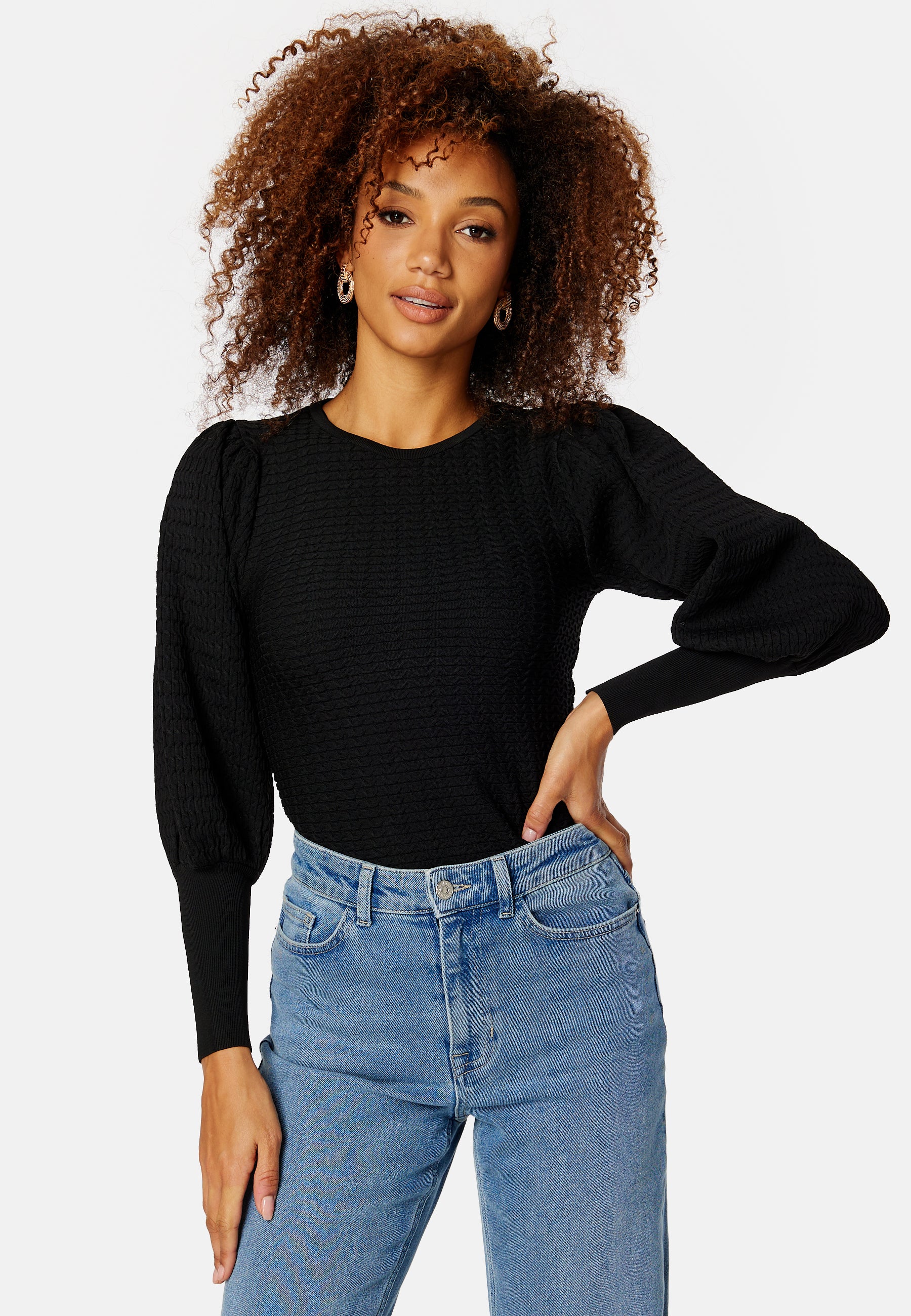 Ginnie L/S Puff Pullover Knit