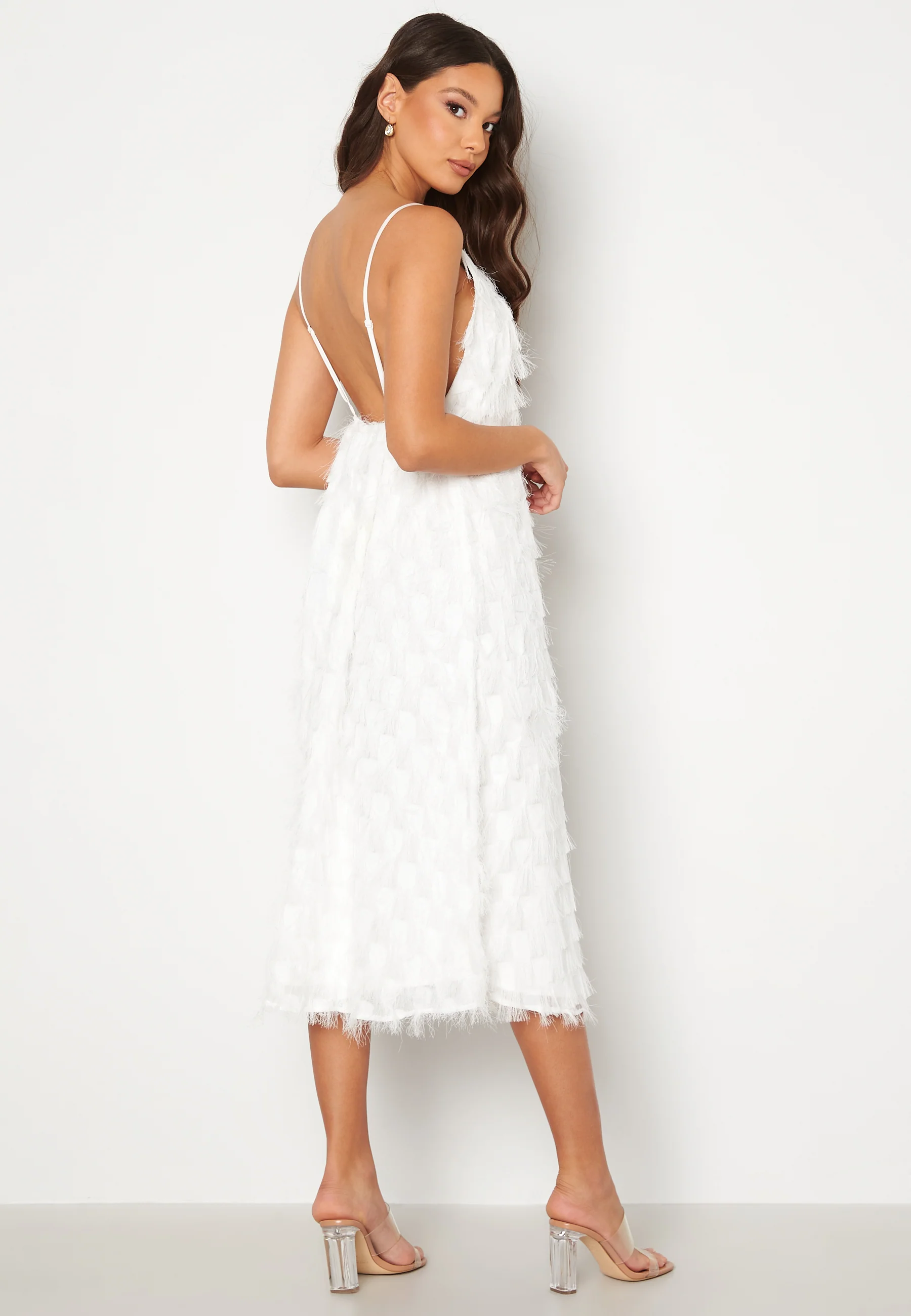 Gisele S/L Deep Back Midi Dress - Image 2