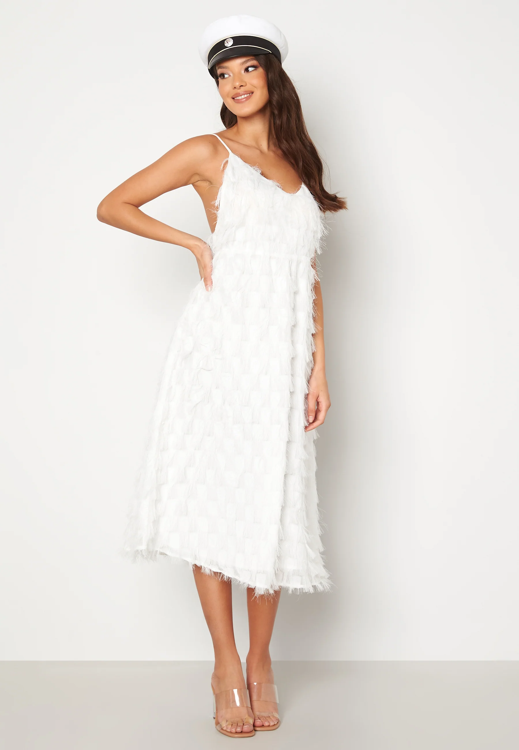 Gisele S/L Deep Back Midi Dress - Image 5