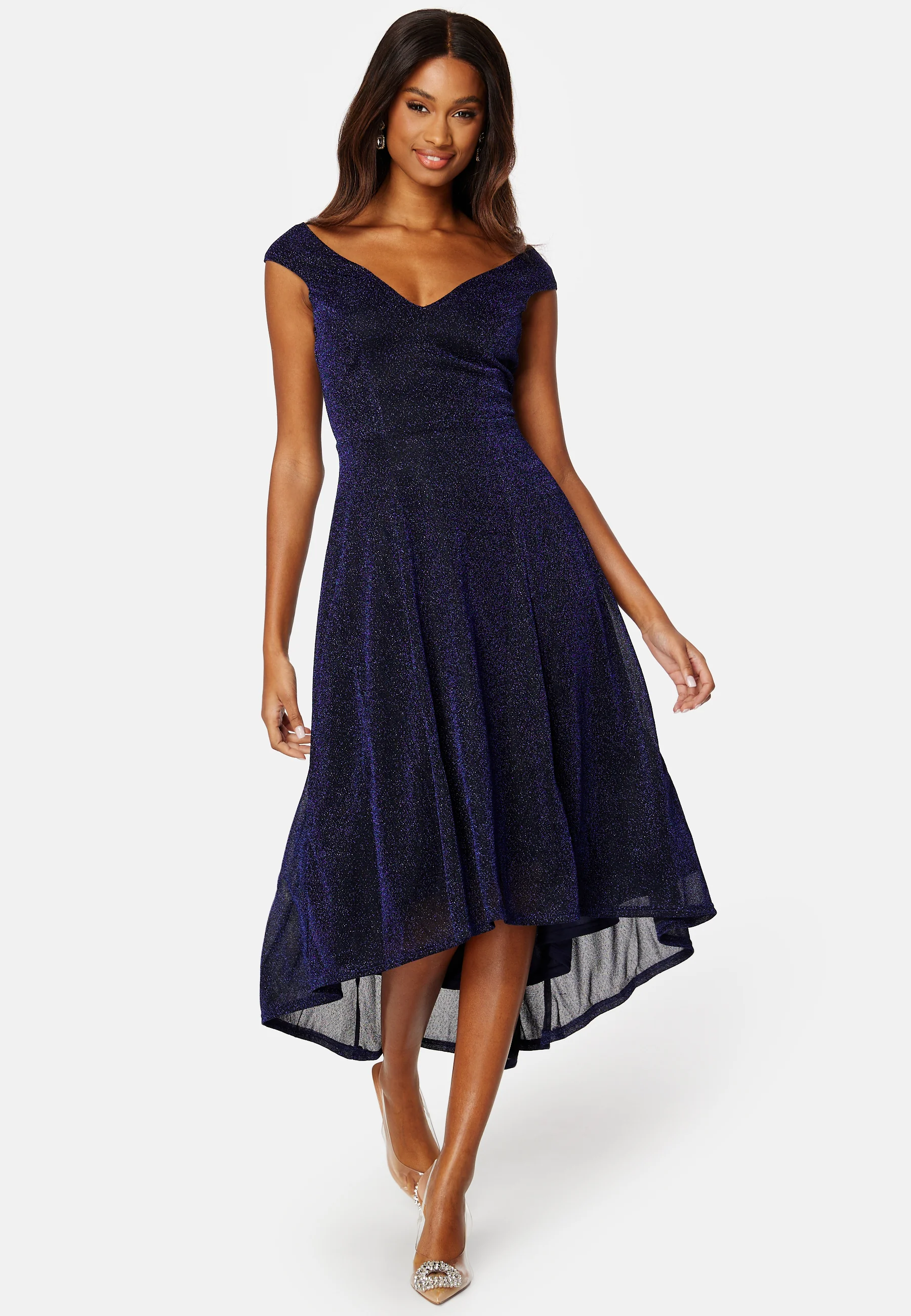Glitter High Low Midi Dress - Image 5