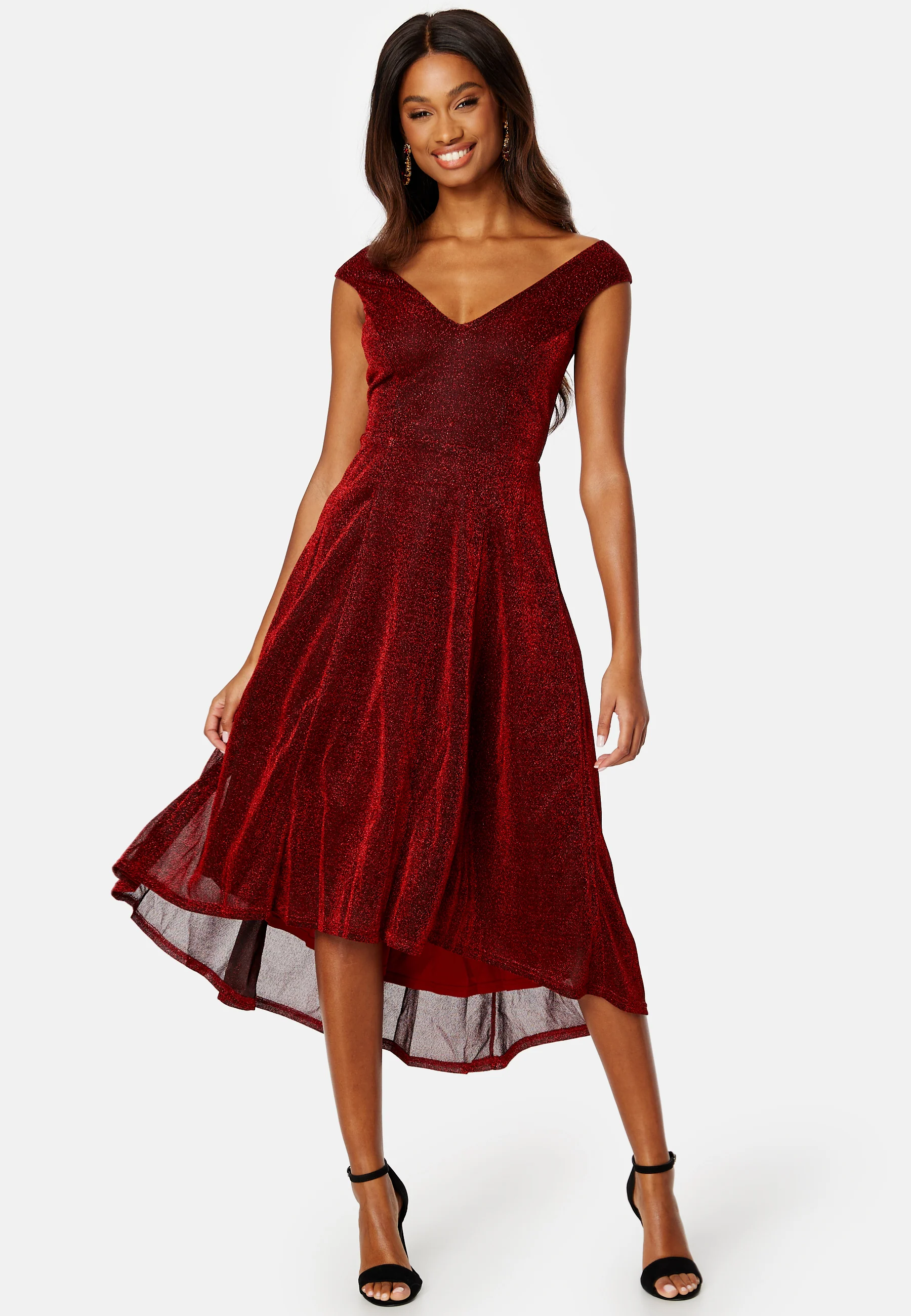 Glitter High Low Midi Dress - Image 2