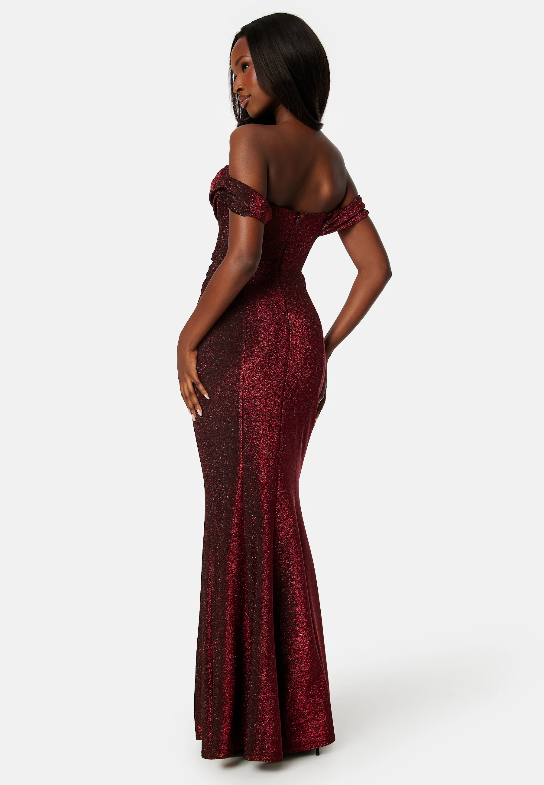 Glitter Off Shoulder Maxi Dress - Image 2