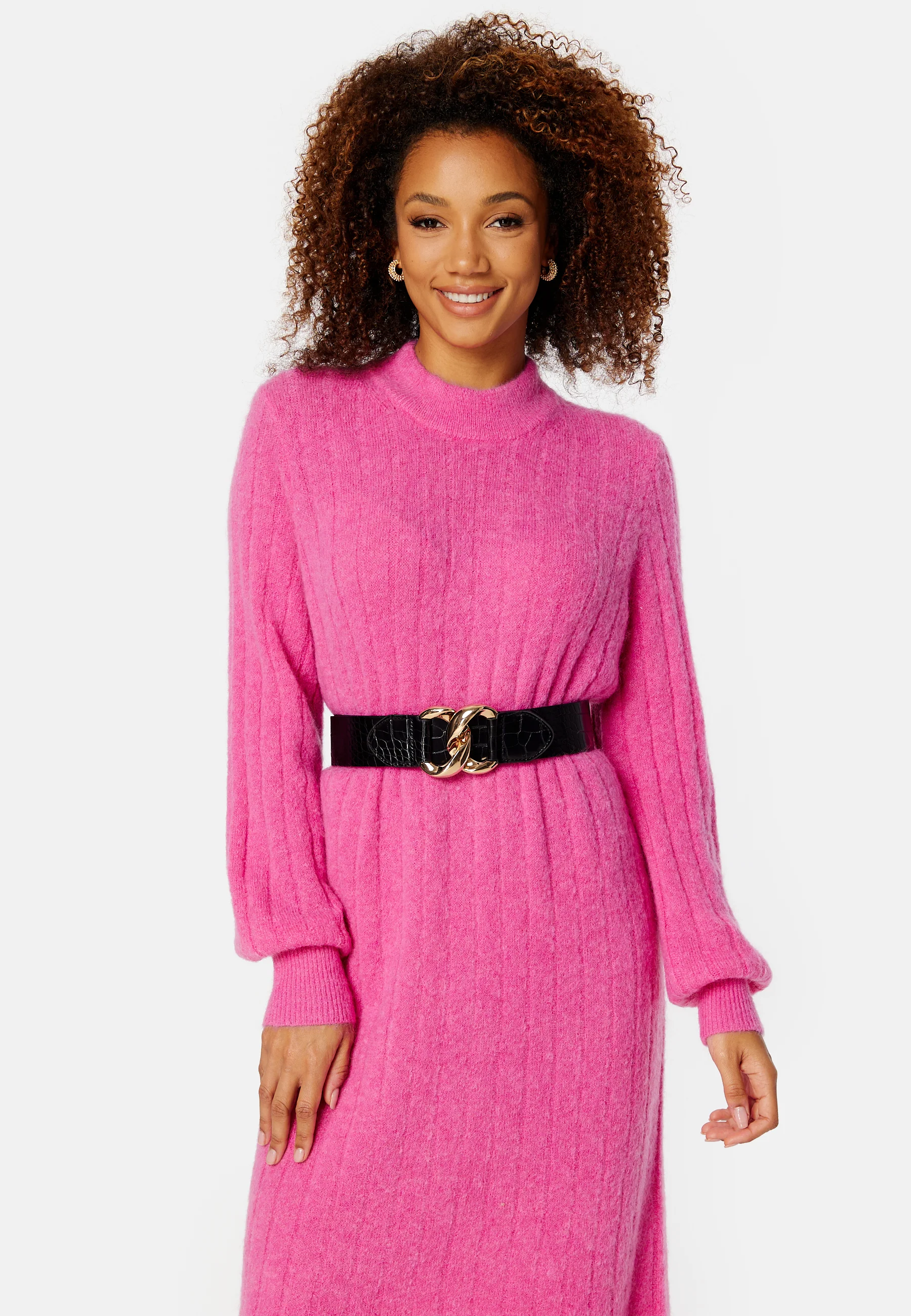 Glowie LS Knit O-Neck Dress - Image 3