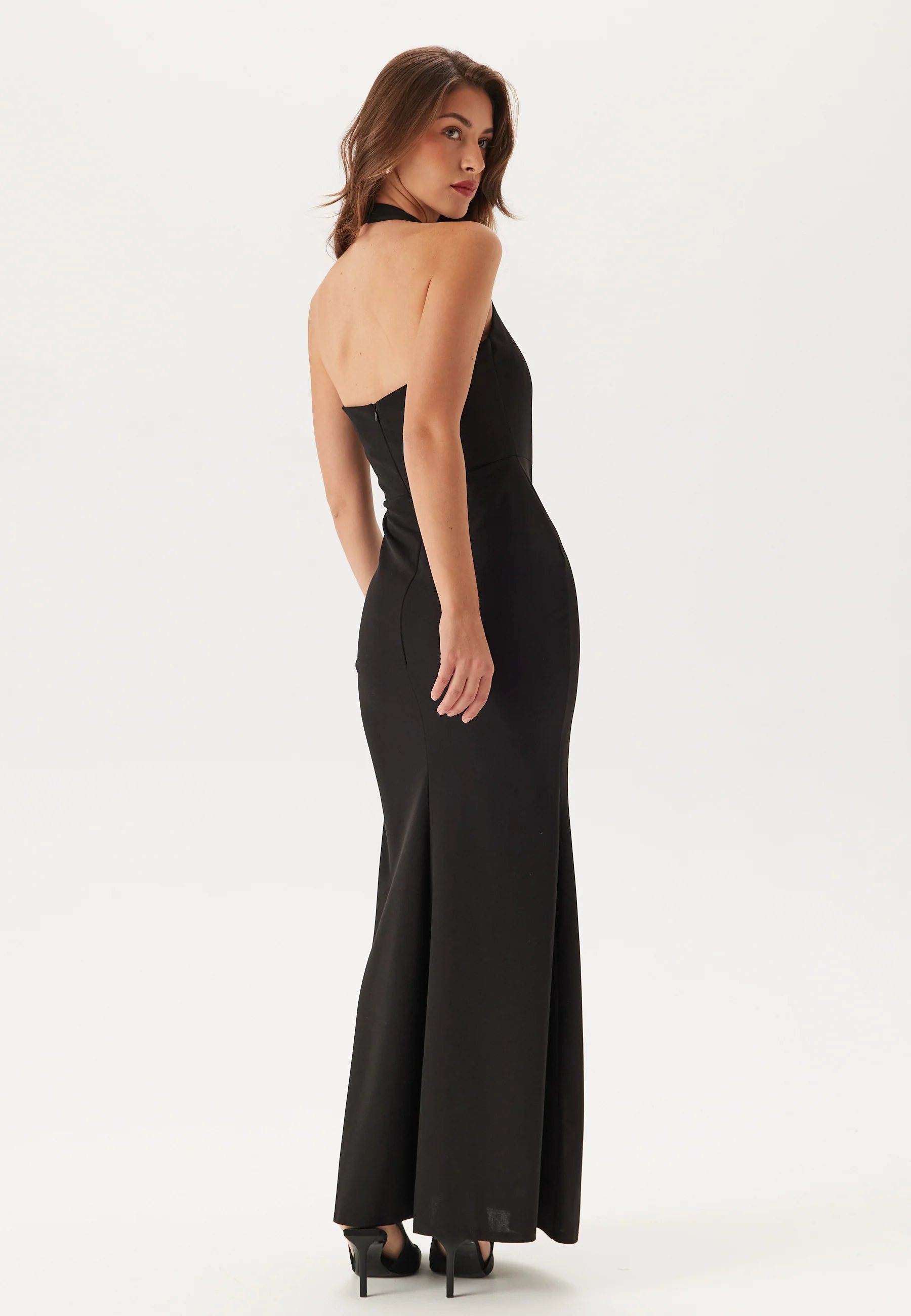 Halter Neck Maxi Dress With Split - Image 2