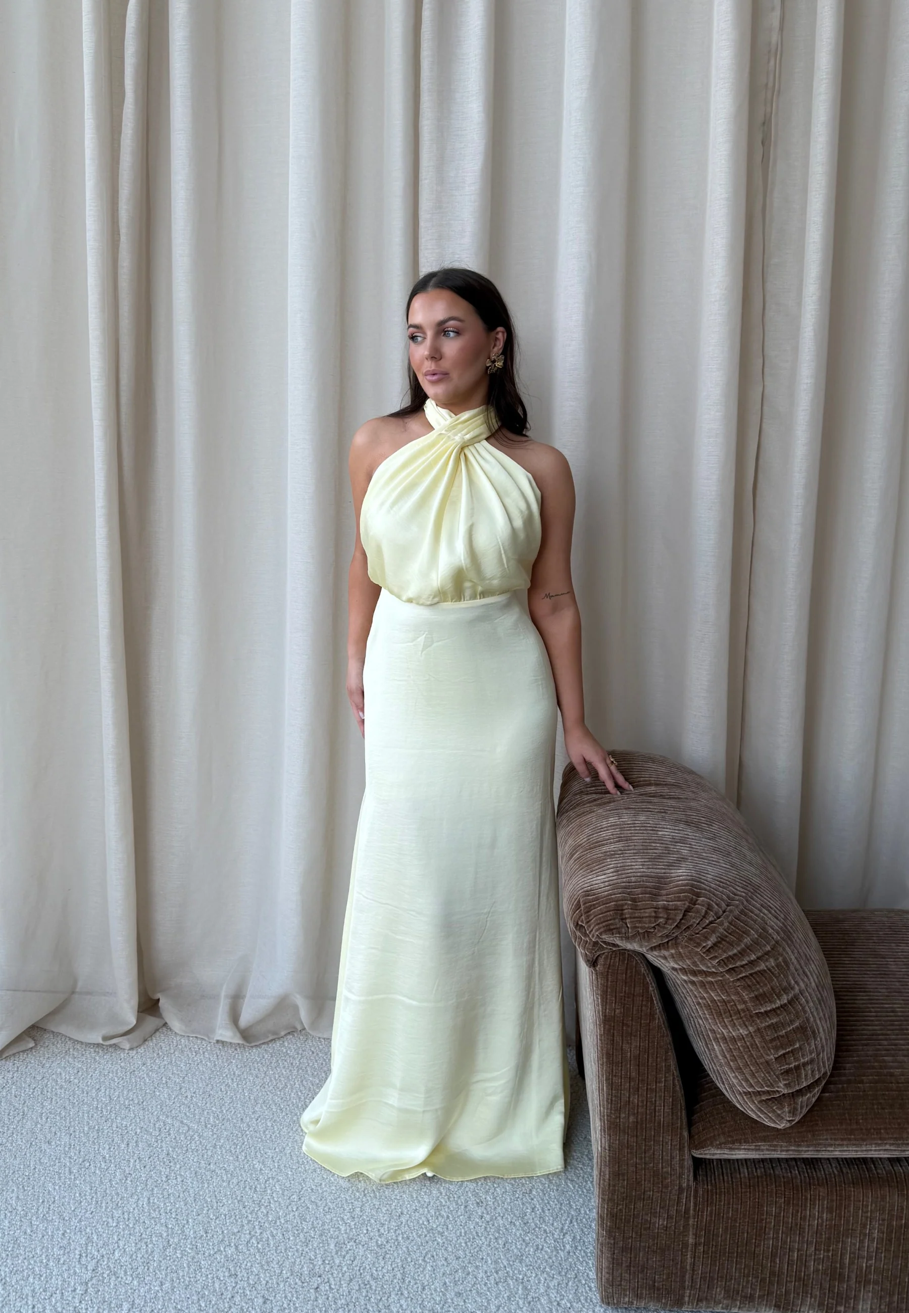 Halterneck Satin Gown - Image 7