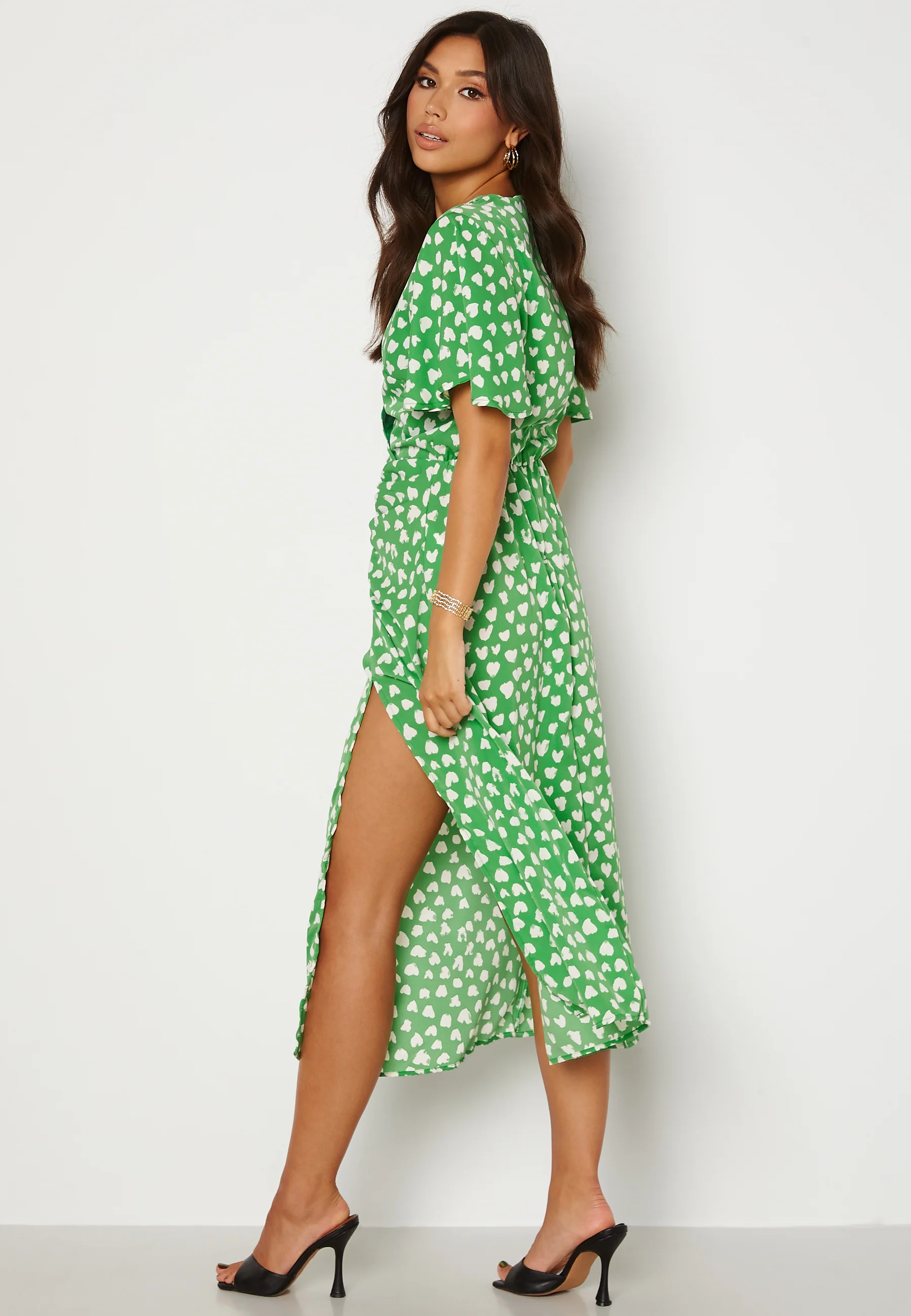 Heart Print Midi Dress - Image 2