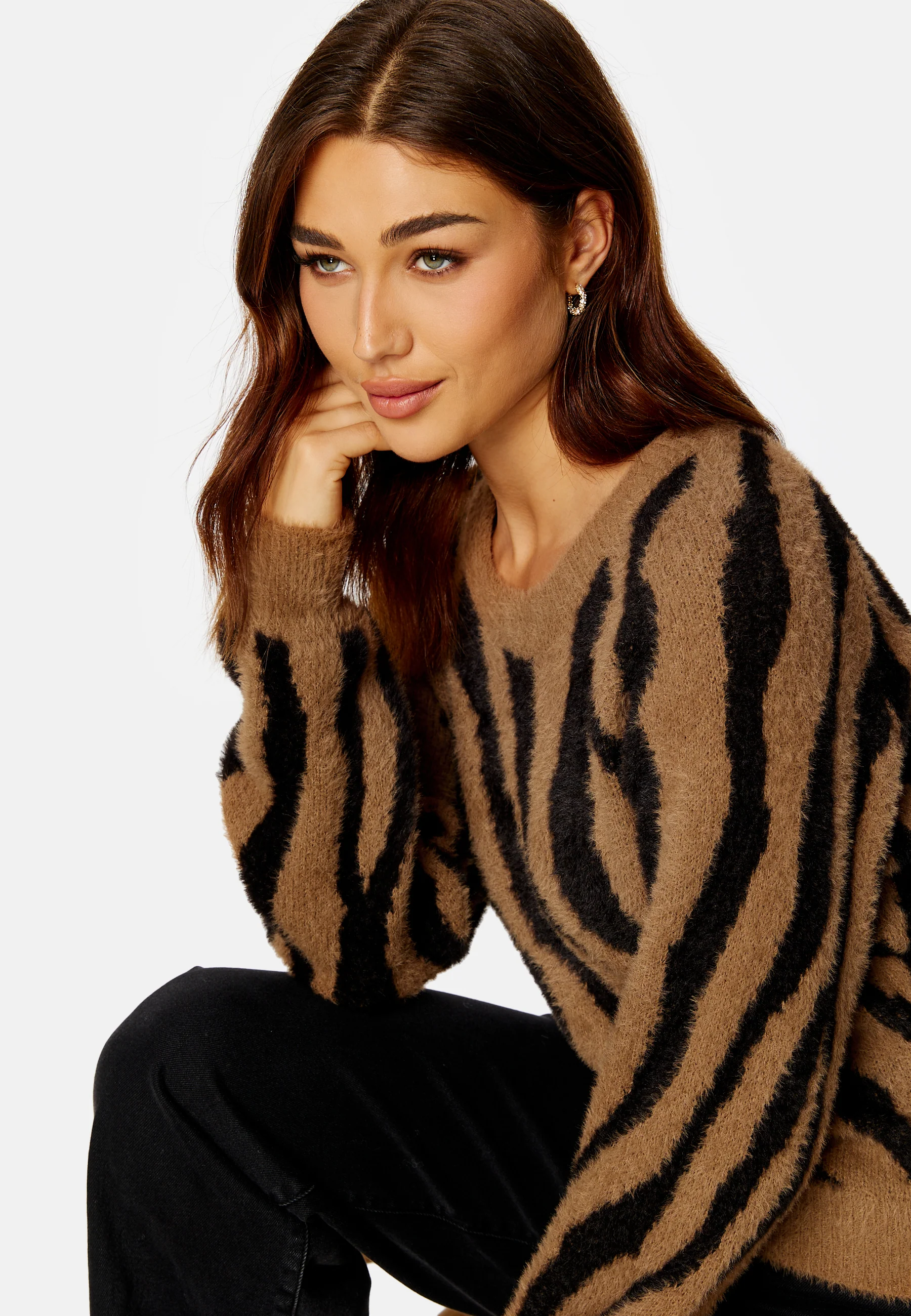 Hello L/S Jaquard Knit Top - Image 2