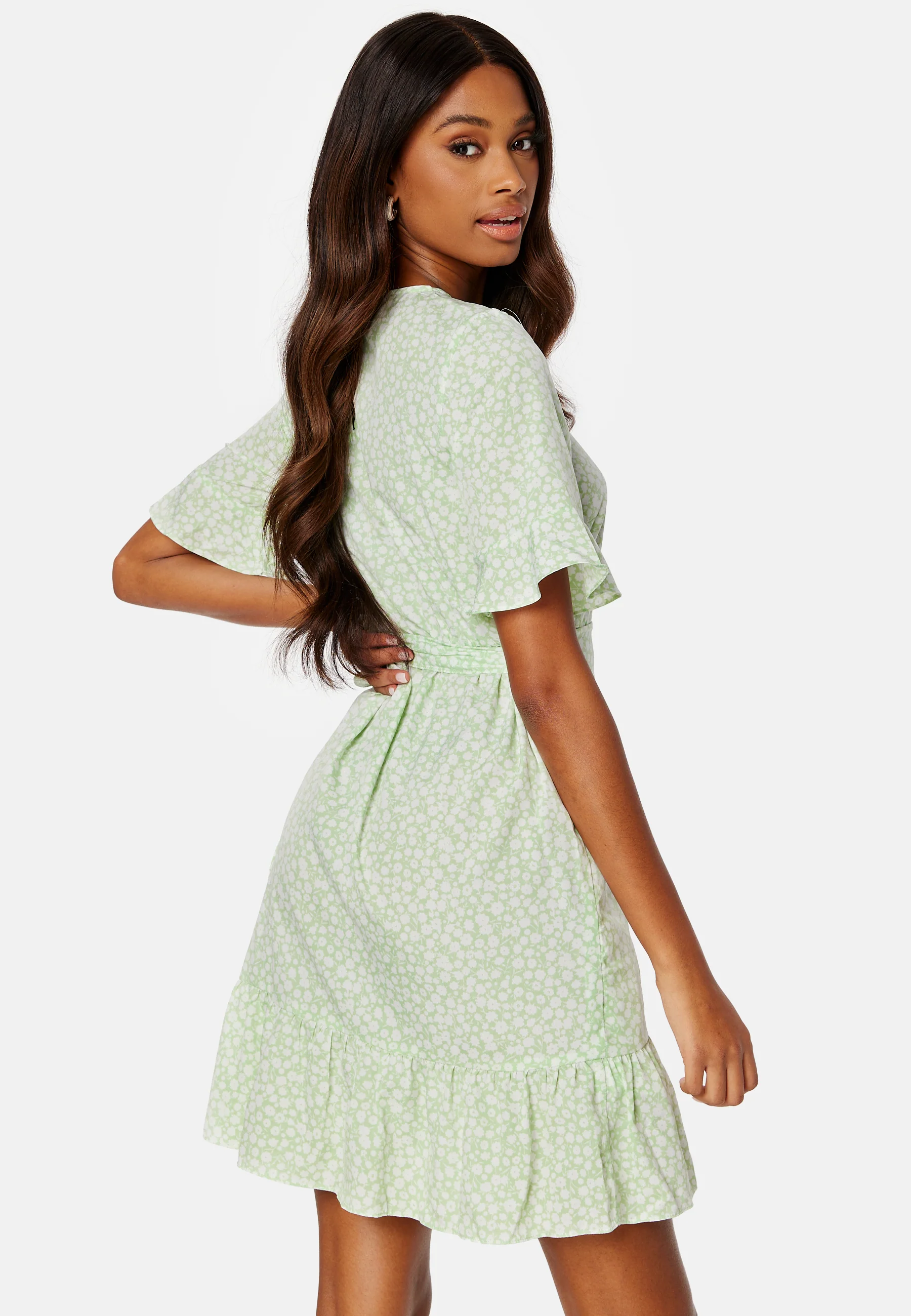 Henna 2/4 O-Neck Short Dress - Image 3