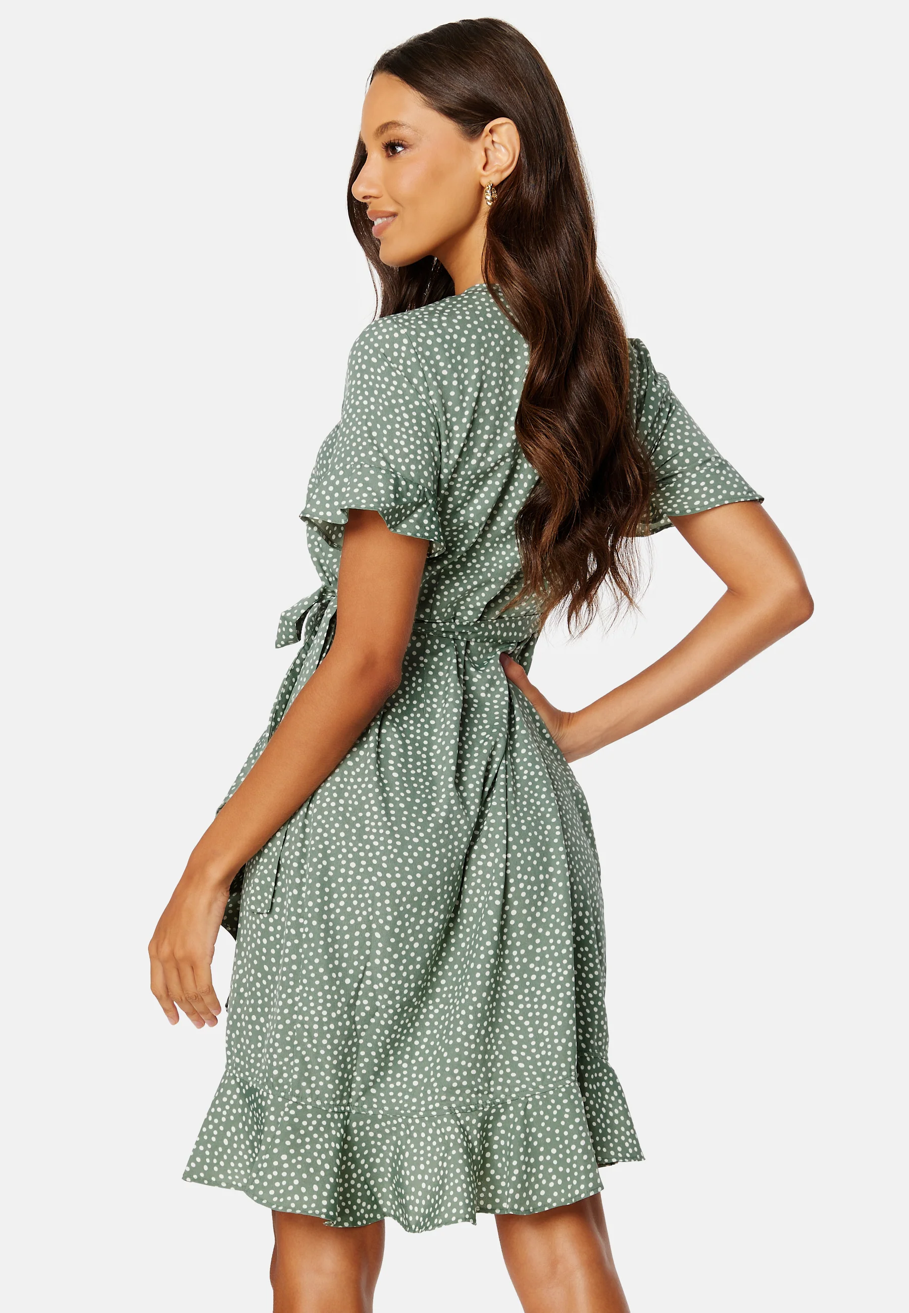 Henna 2/4 Wrap Frill Dress - Image 3