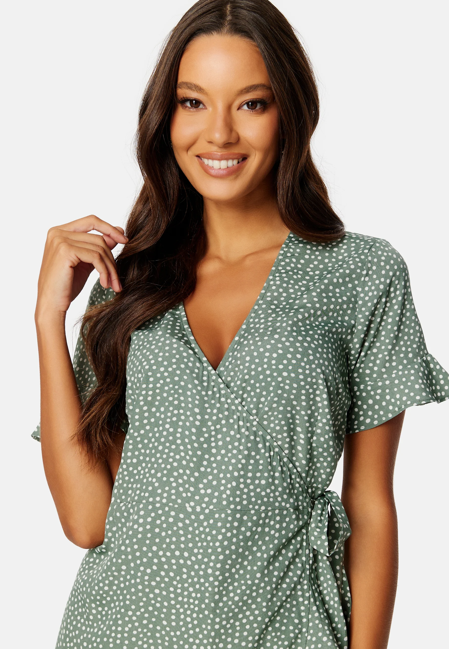 Henna 2/4 Wrap Frill Dress - Image 4