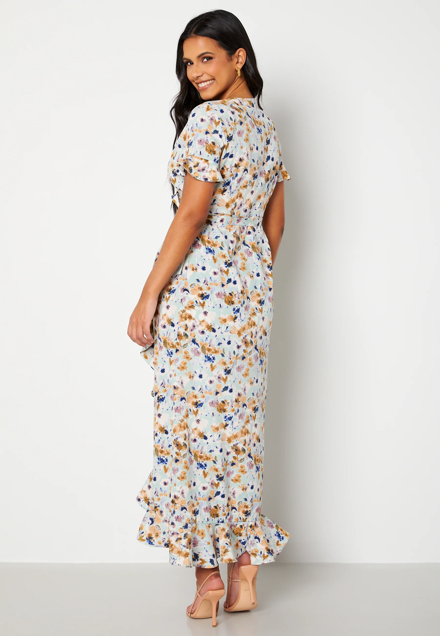 Henna 2/4 Wrap Long Dress - Image 2