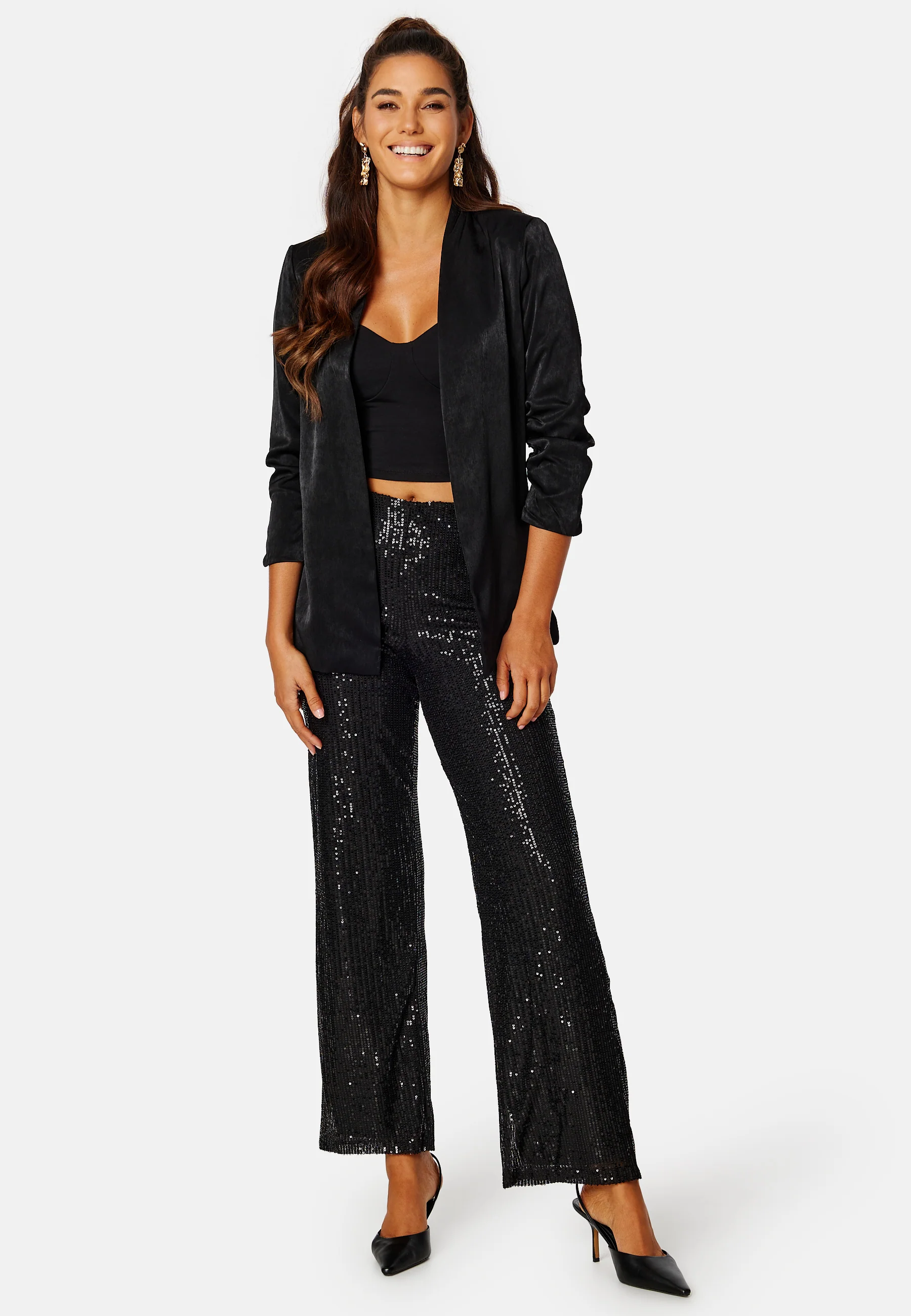Her Sateen 3/4 Blazer - Image 4