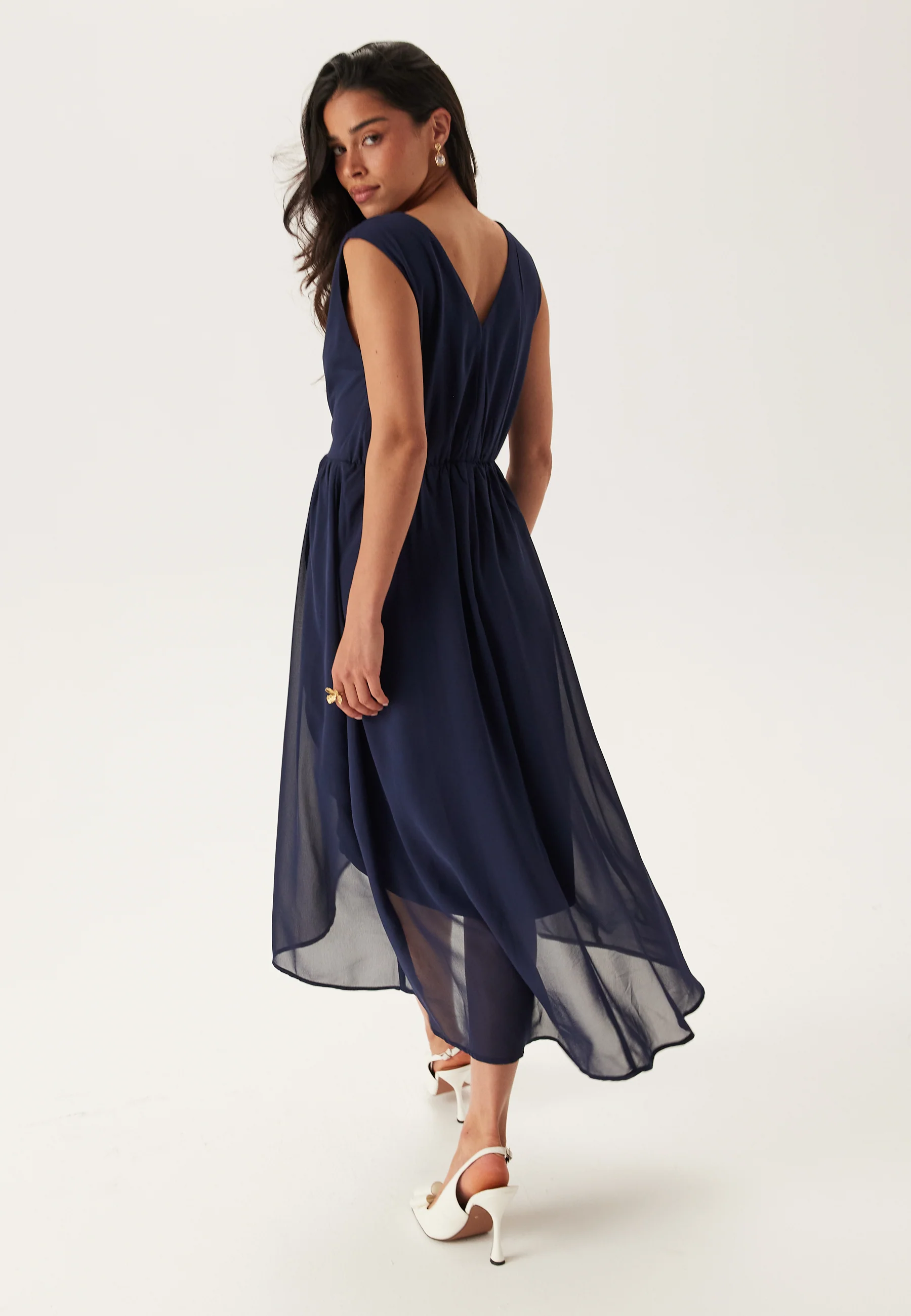 High-Low Sleeveless Chiffon Dress - Image 2
