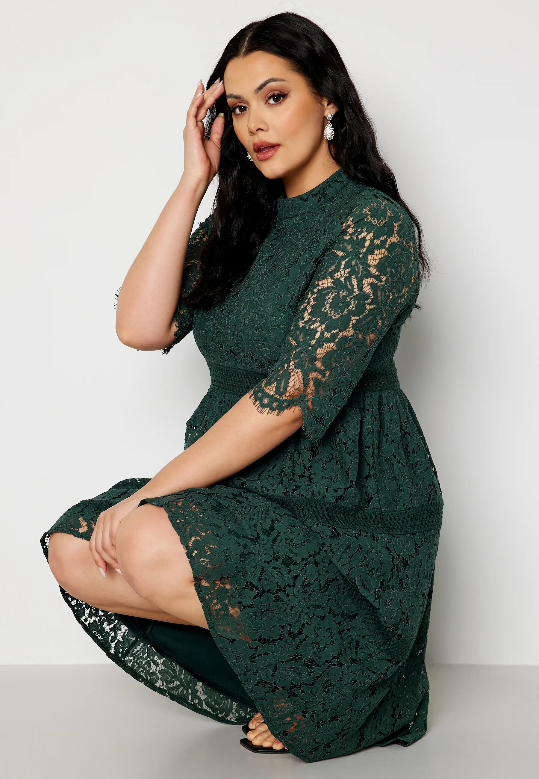 High Neck Lace Dress - Image 10