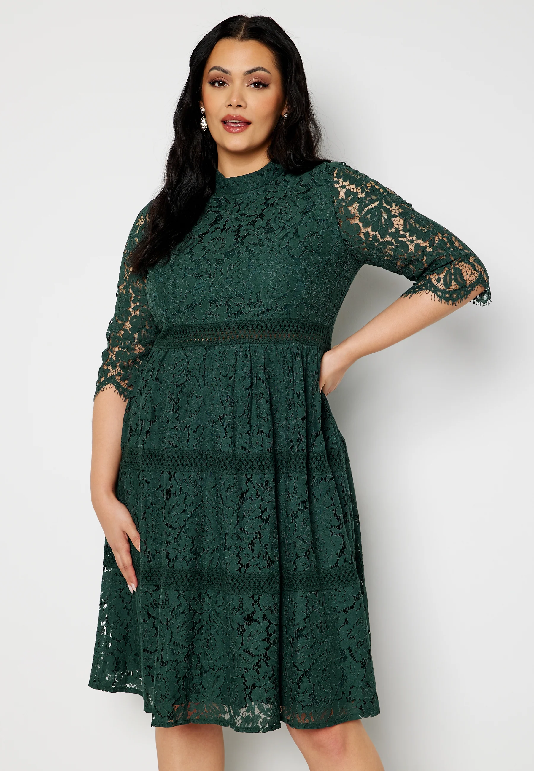 High Neck Lace Dress - Image 7