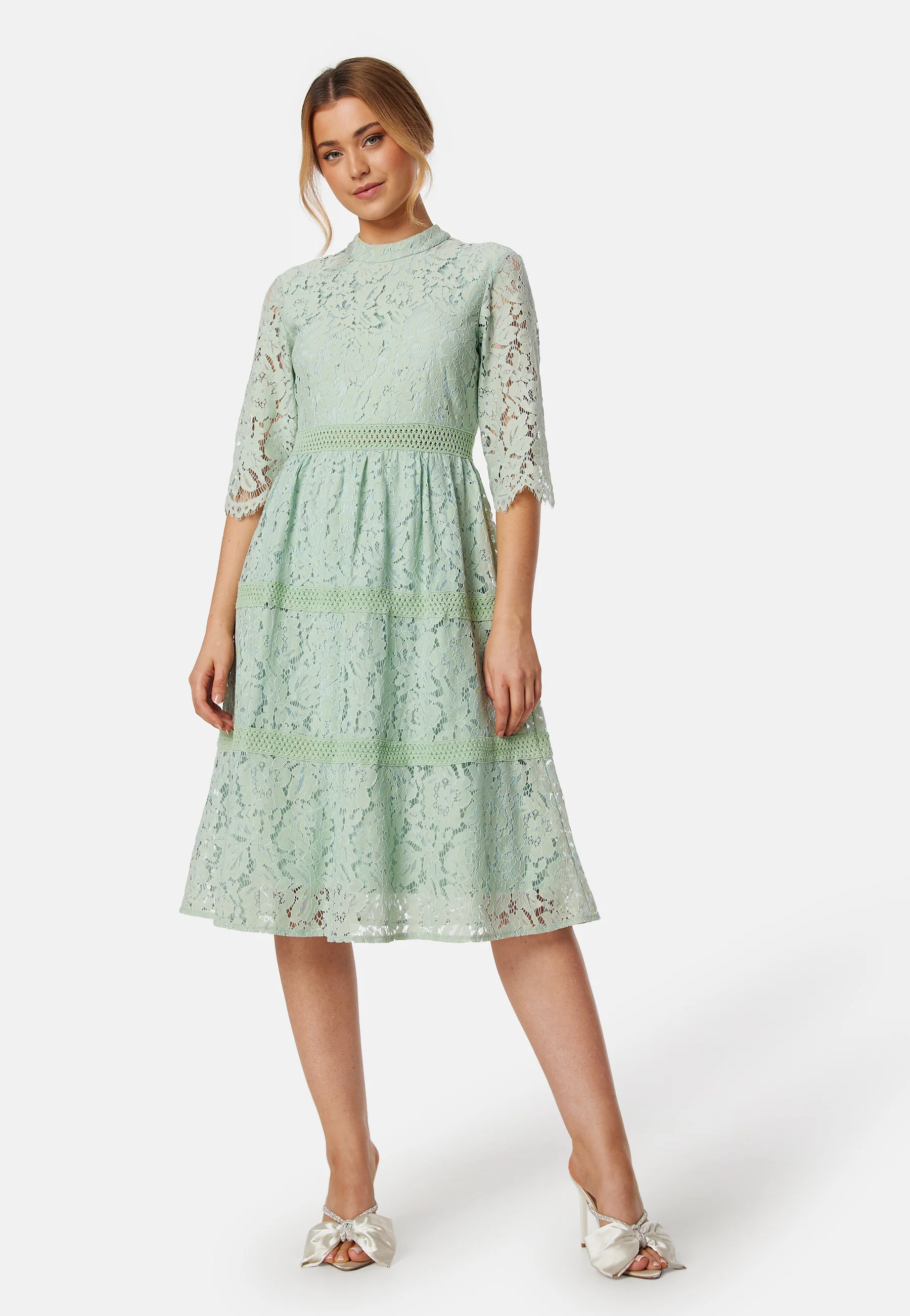 High Neck Lace Dress - Image 2