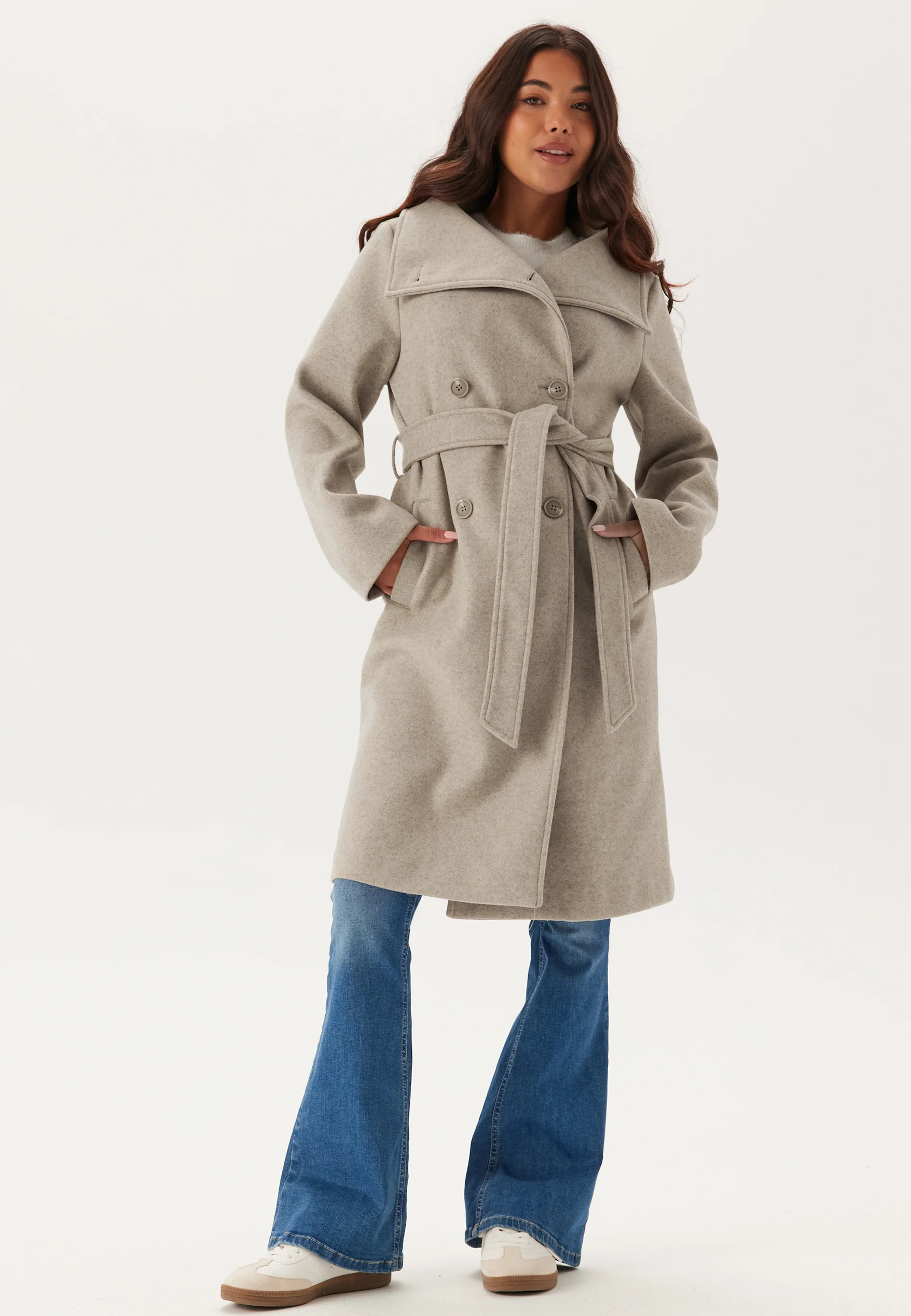 High Neck Midi Coat - Image 2
