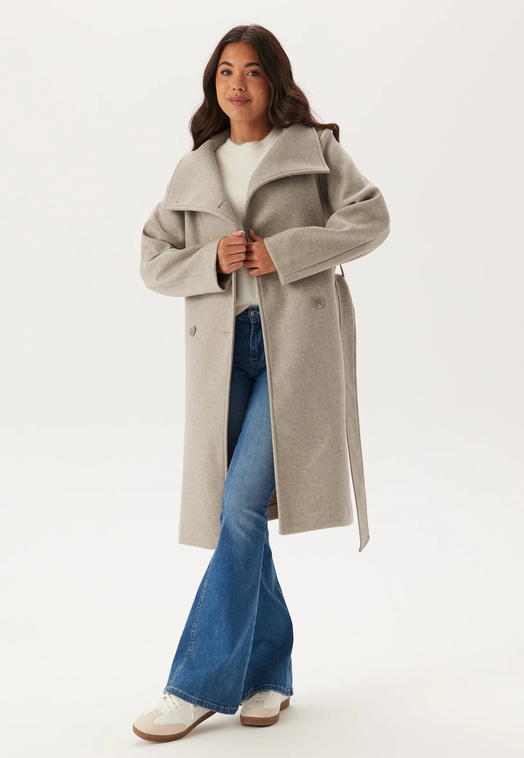 High Neck Midi Coat - Image 3