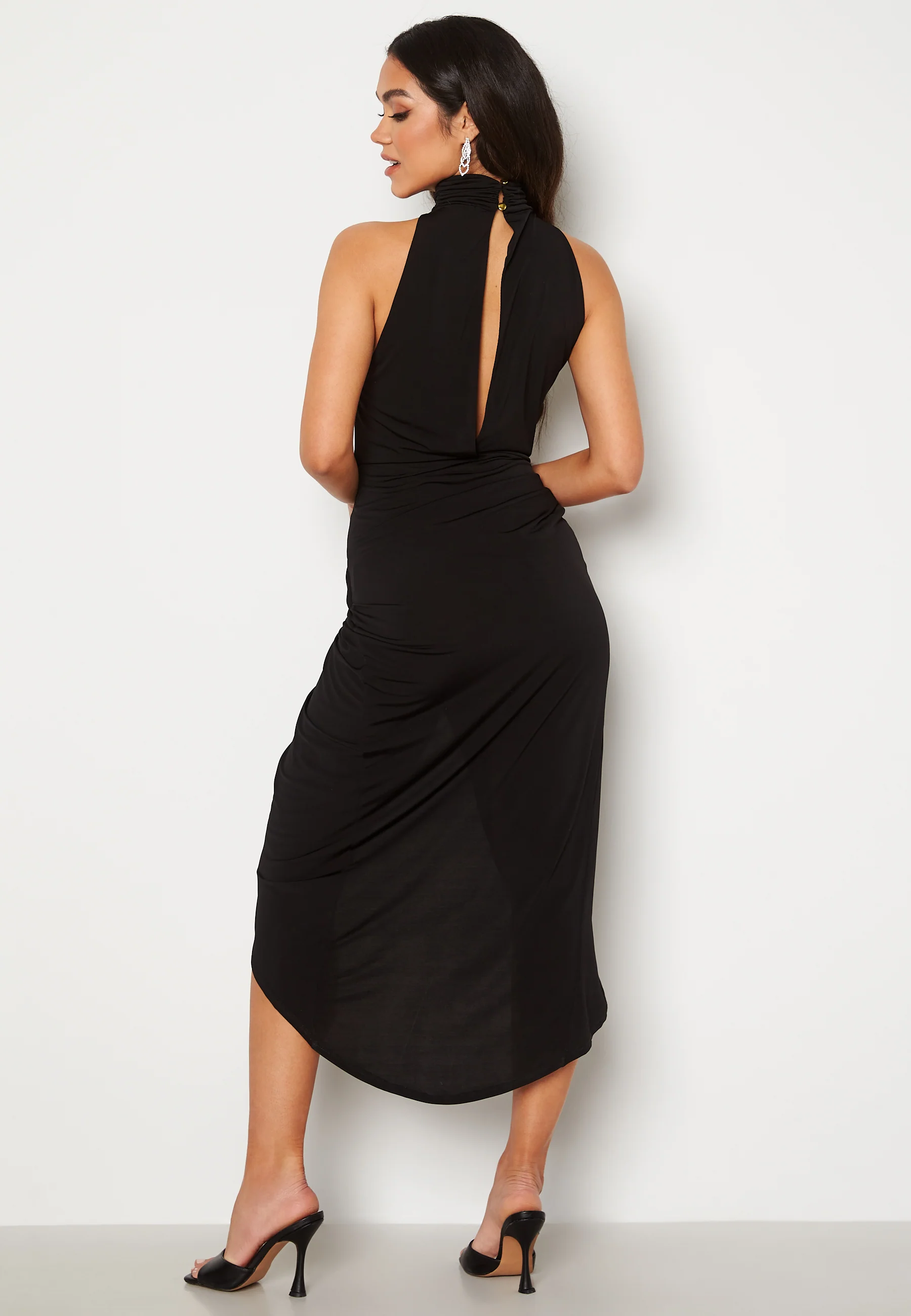 High Neck Rouch Dress - Image 3
