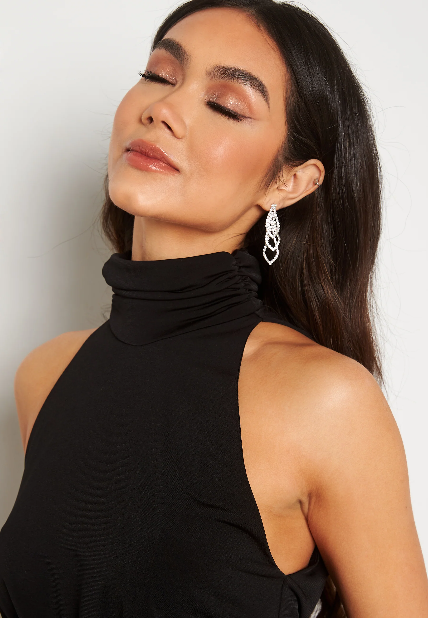 High Neck Rouch Dress - Image 4