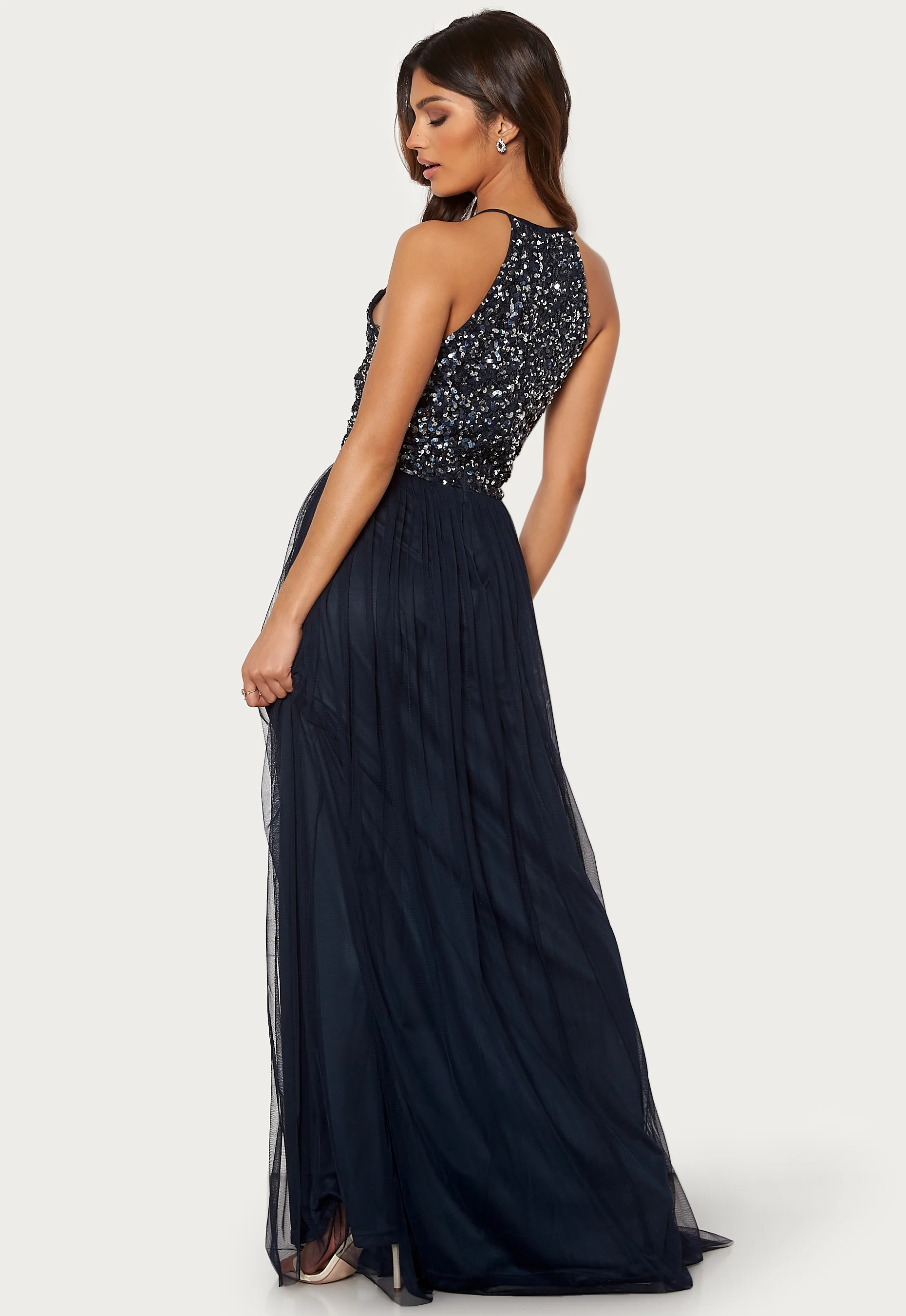 High Neck Sequin Maxi Dress - Image 2