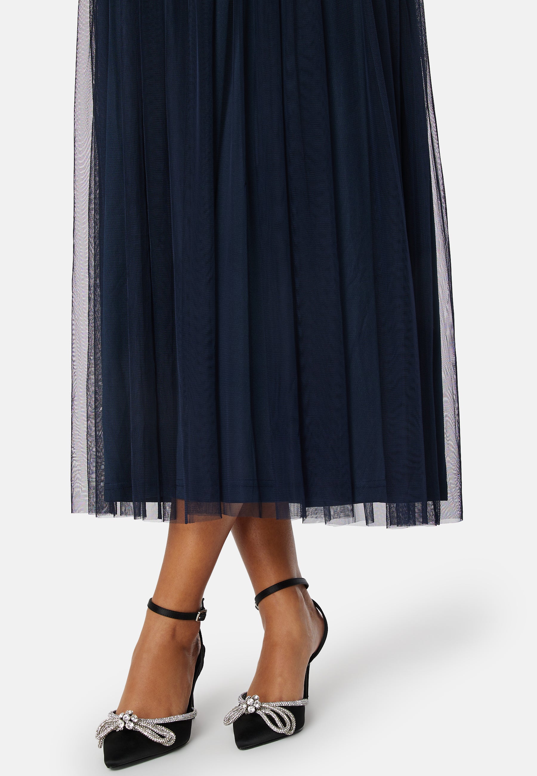 High Neck Sequin Midi Dress - Image 4