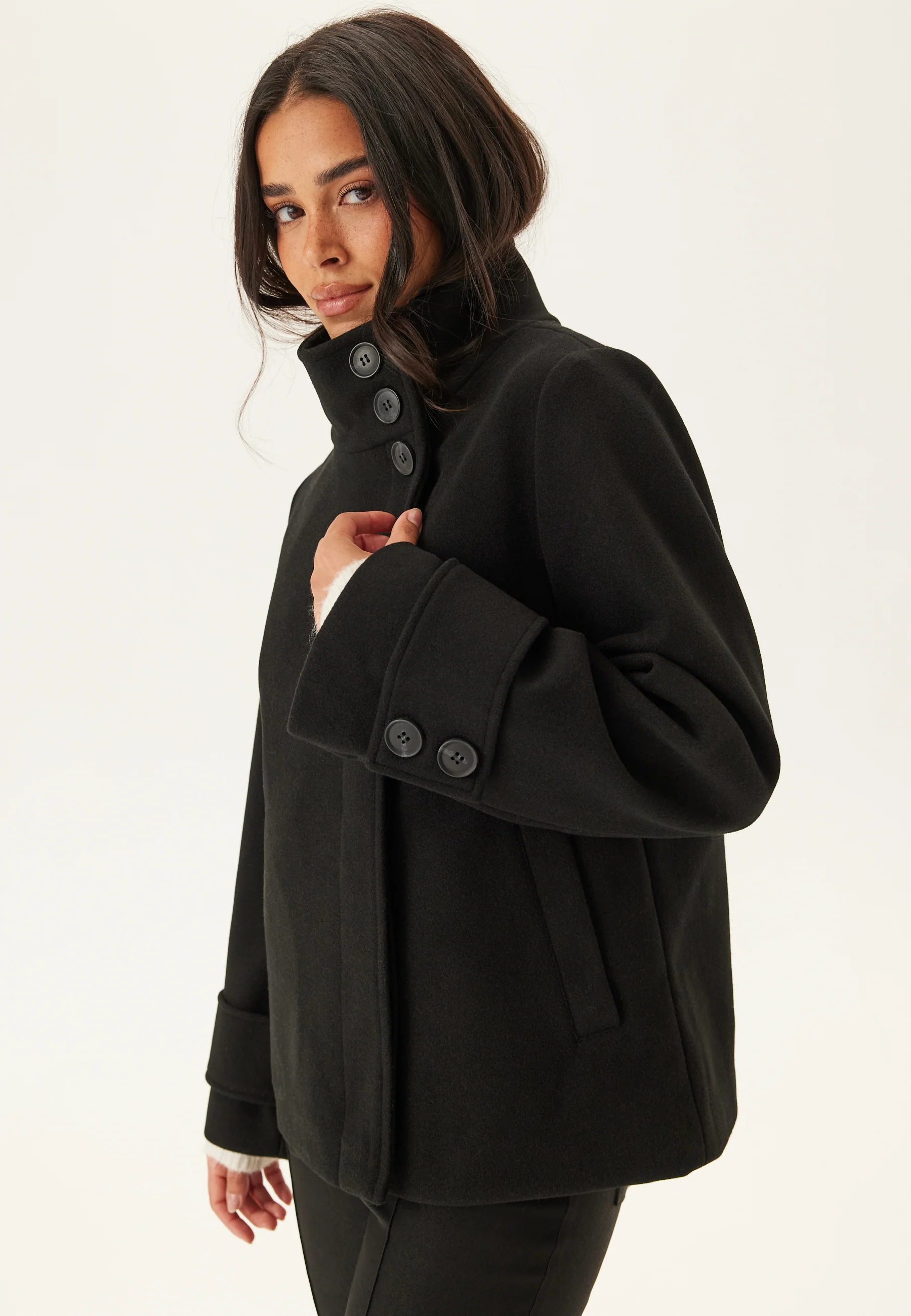 High Neck Short Coat - Image 4
