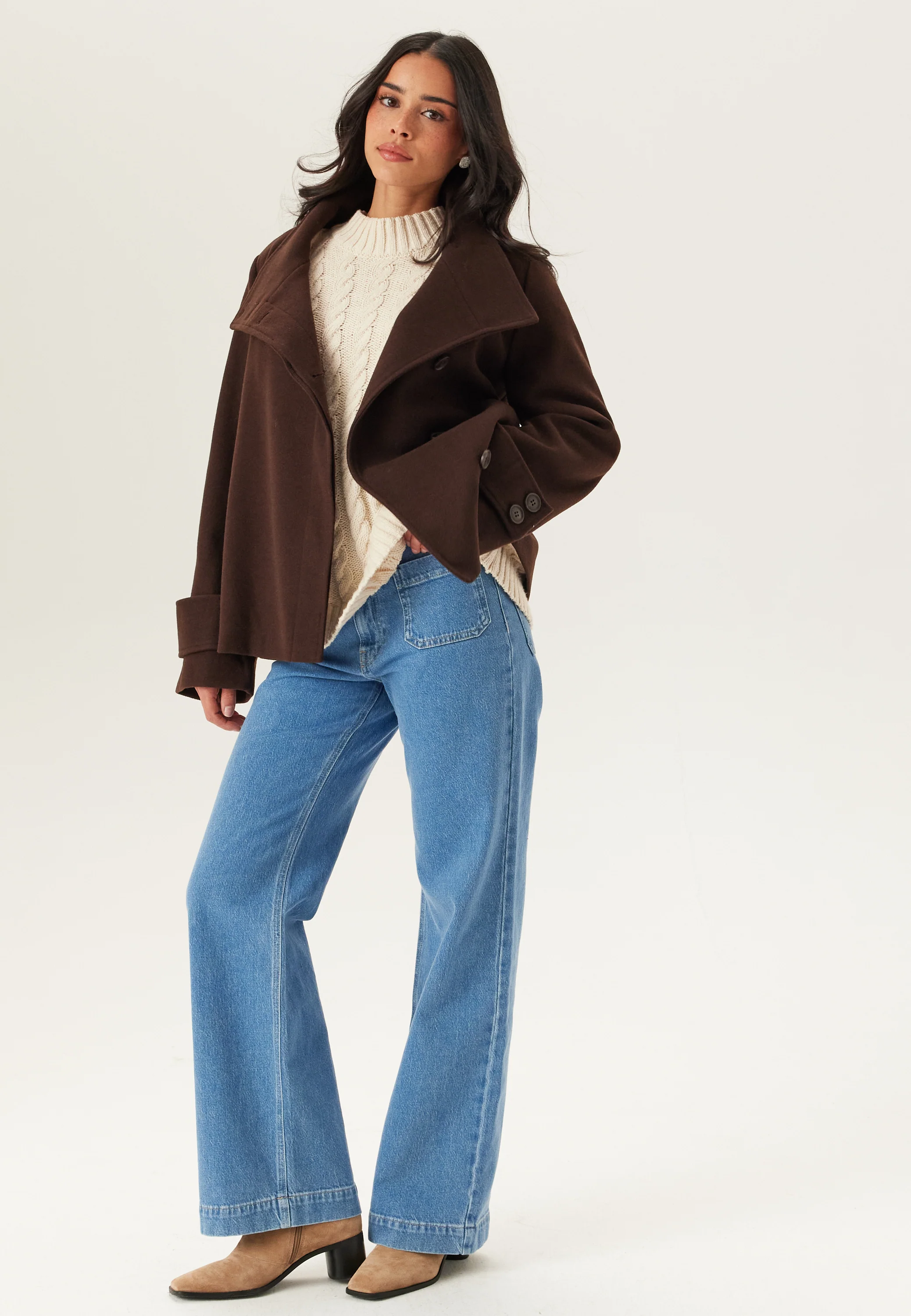 High Neck Short Coat - Image 2