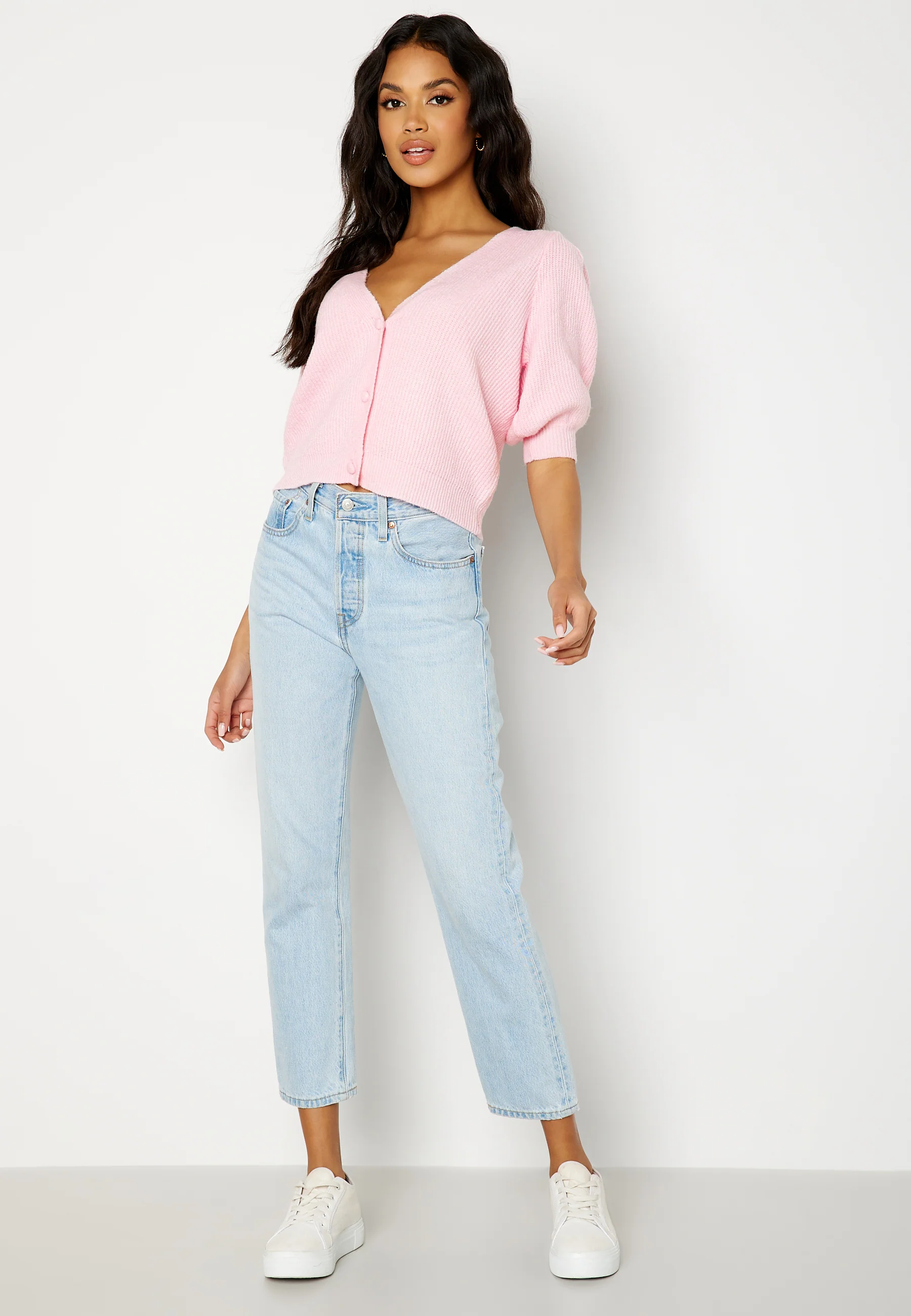 Hisa 2/4 Sleeve Knit Cardigan - Image 2