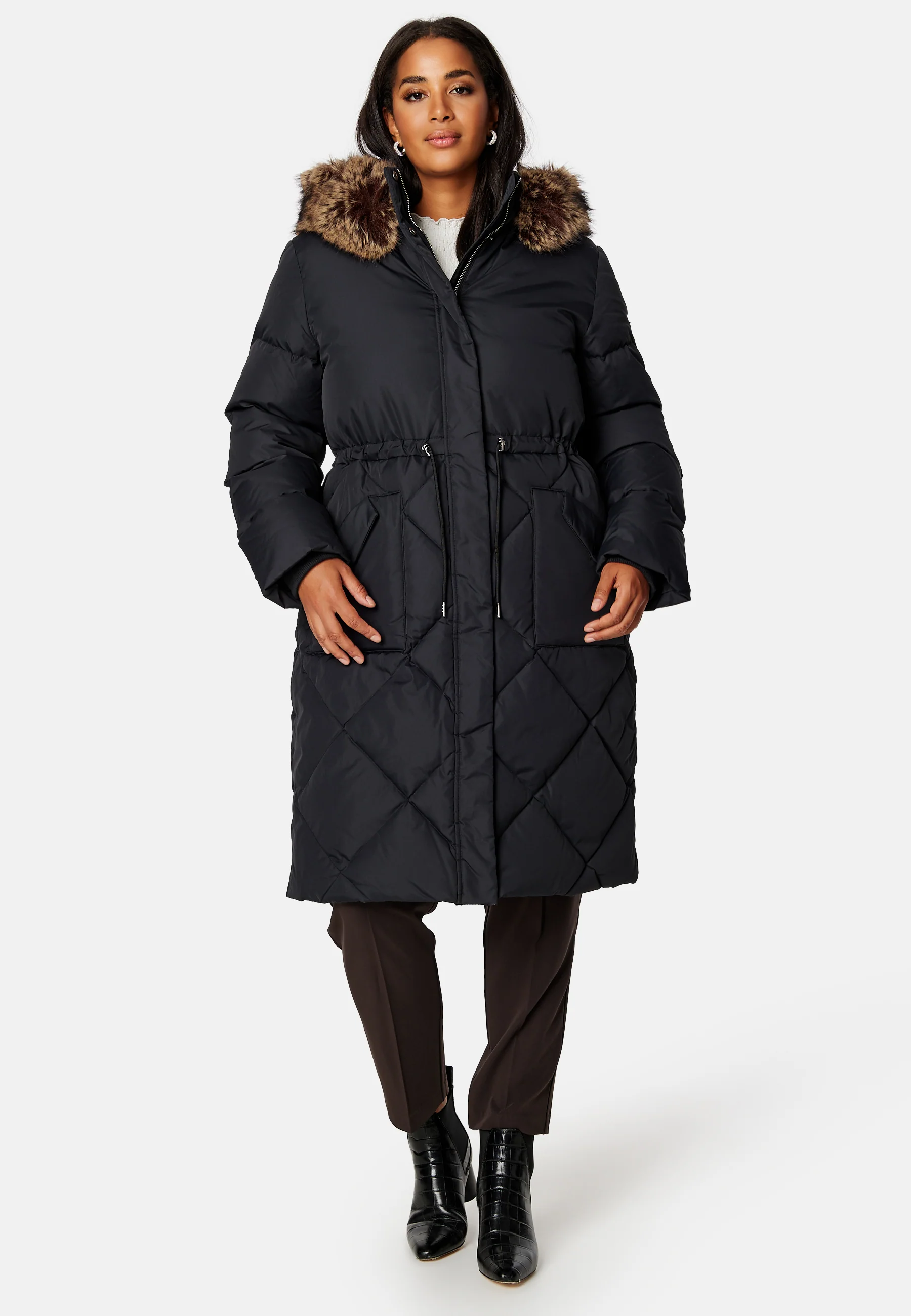 Hooded Long Down Jacket - Image 10