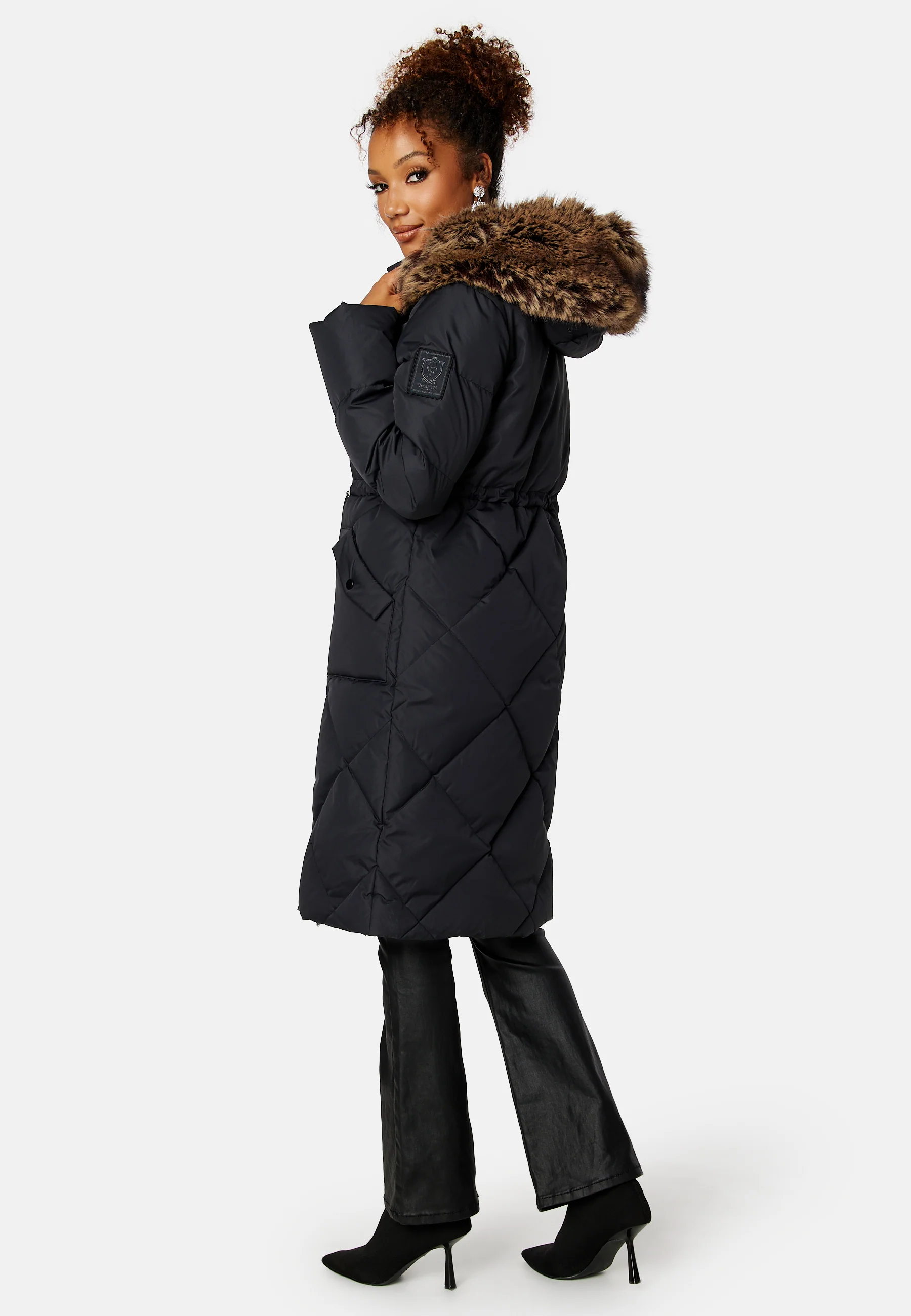 Hooded Long Down Jacket - Image 2