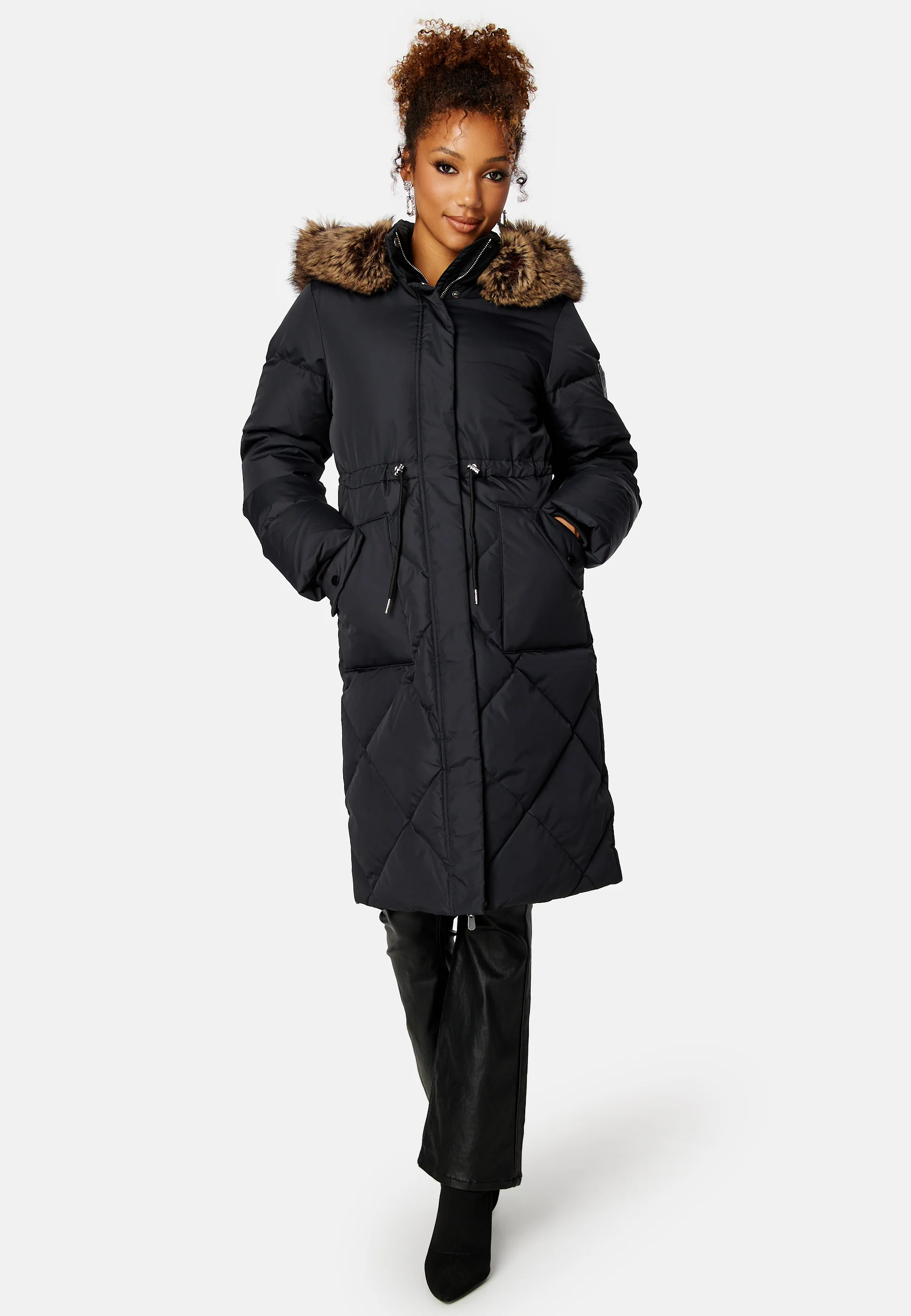 Hooded Long Down Jacket - Image 5