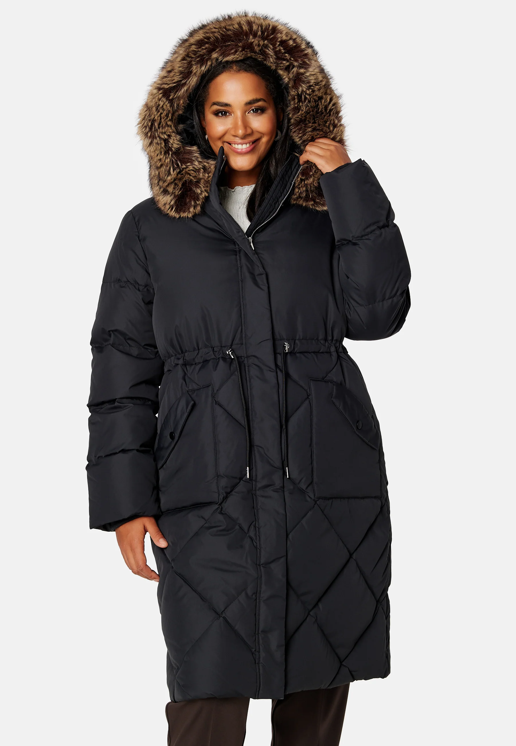 Hooded Long Down Jacket - Image 6
