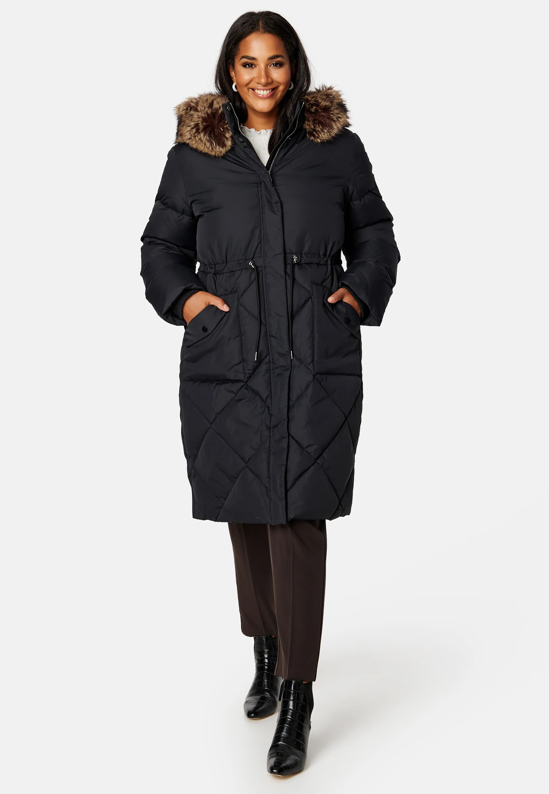 Hooded Long Down Jacket - Image 7