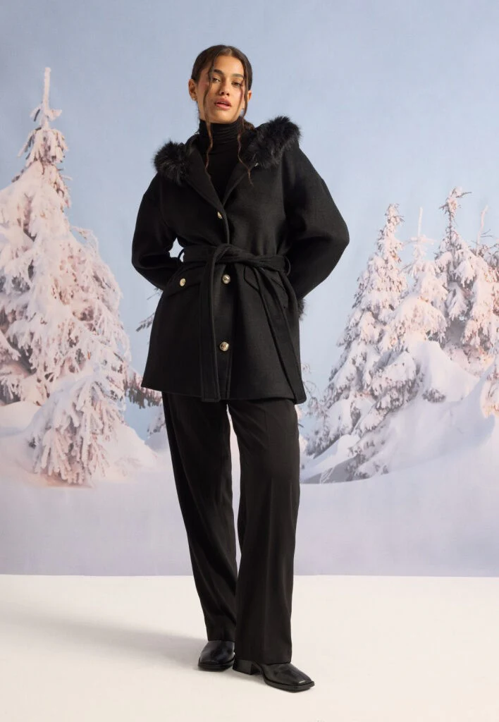 Hooded Wool Blend Coat - Image 10