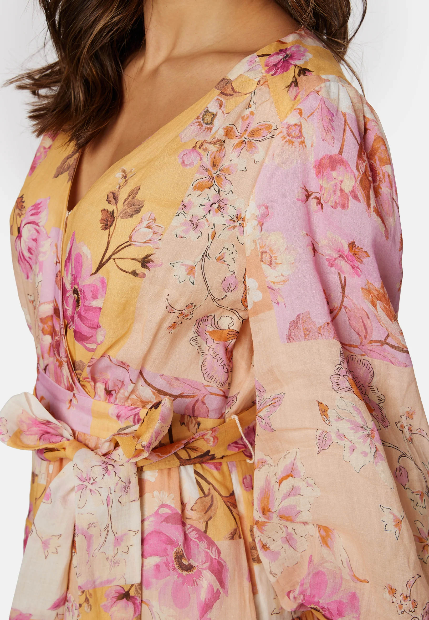 Imogen Tiered Wrap Midi Dress - Image 4
