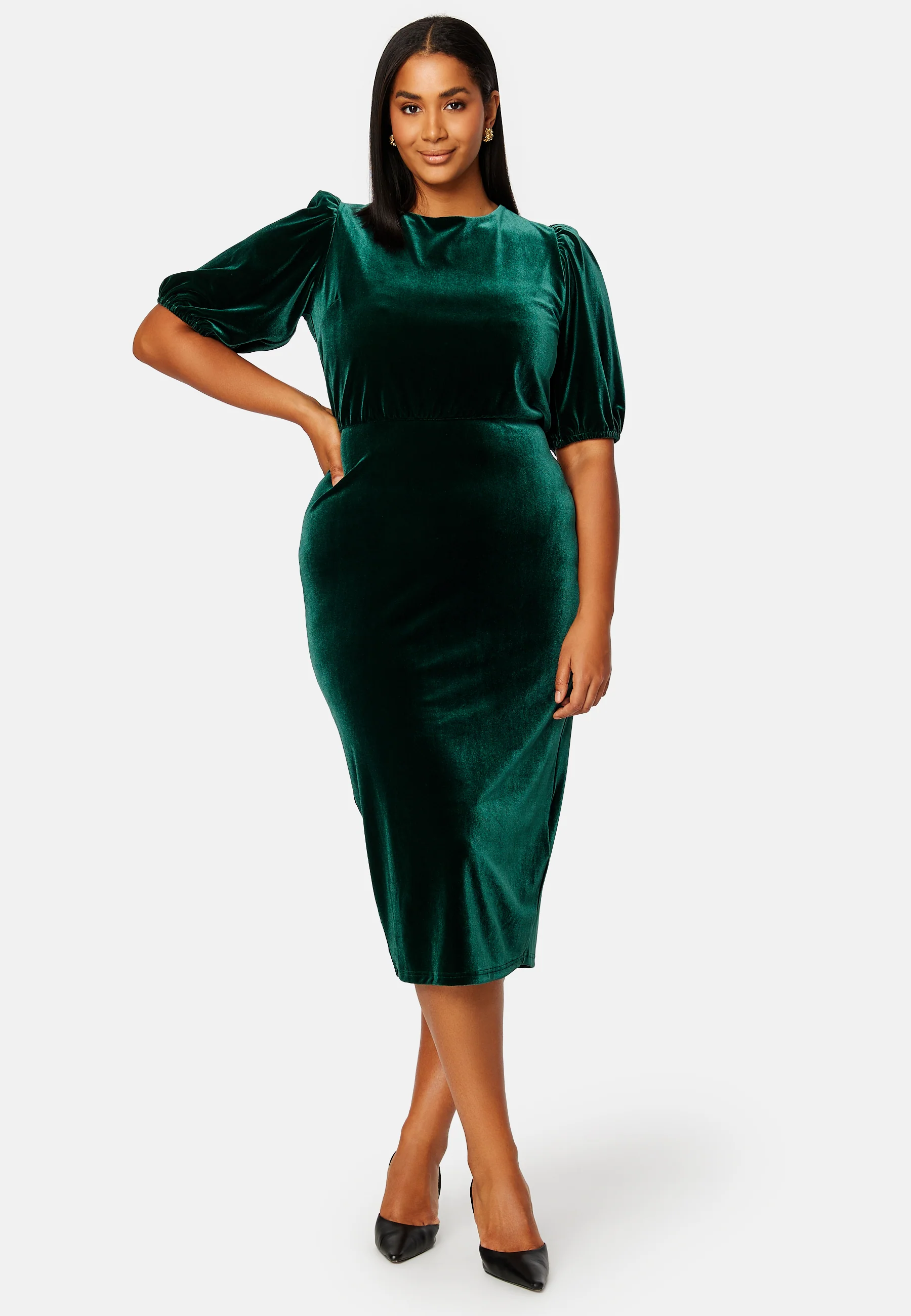 Irse Velvet Midi Dress - Image 5