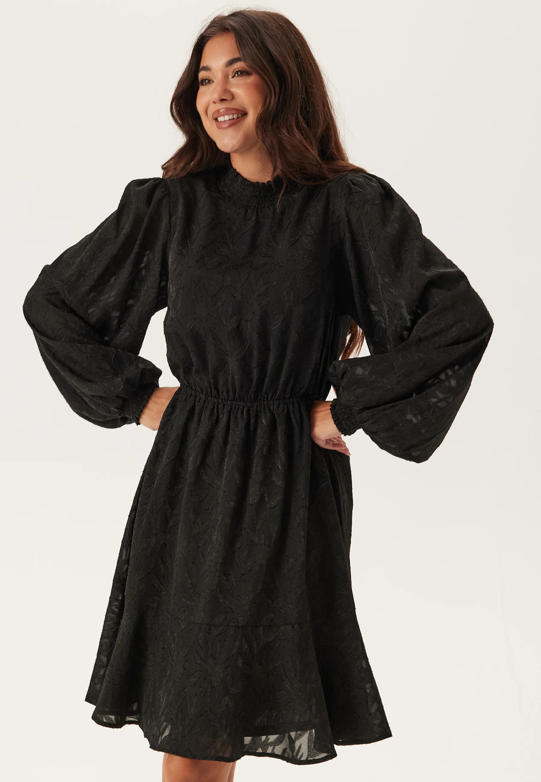 Jacquard Flounce Dress - Image 2