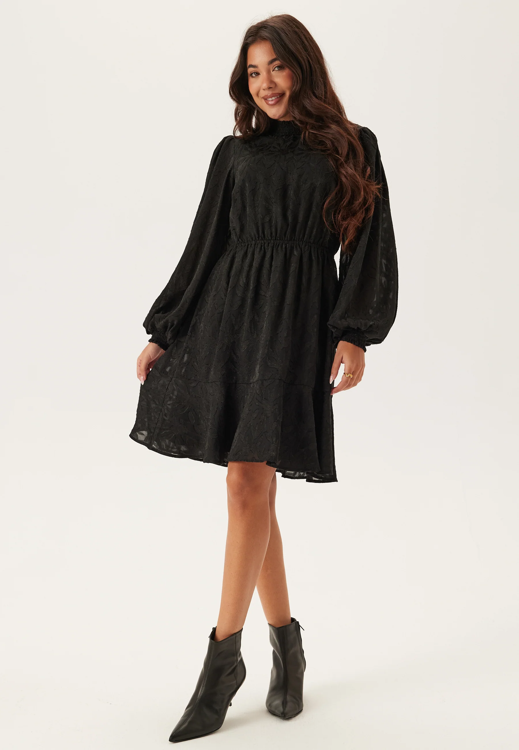 Jacquard Flounce Dress - Image 3