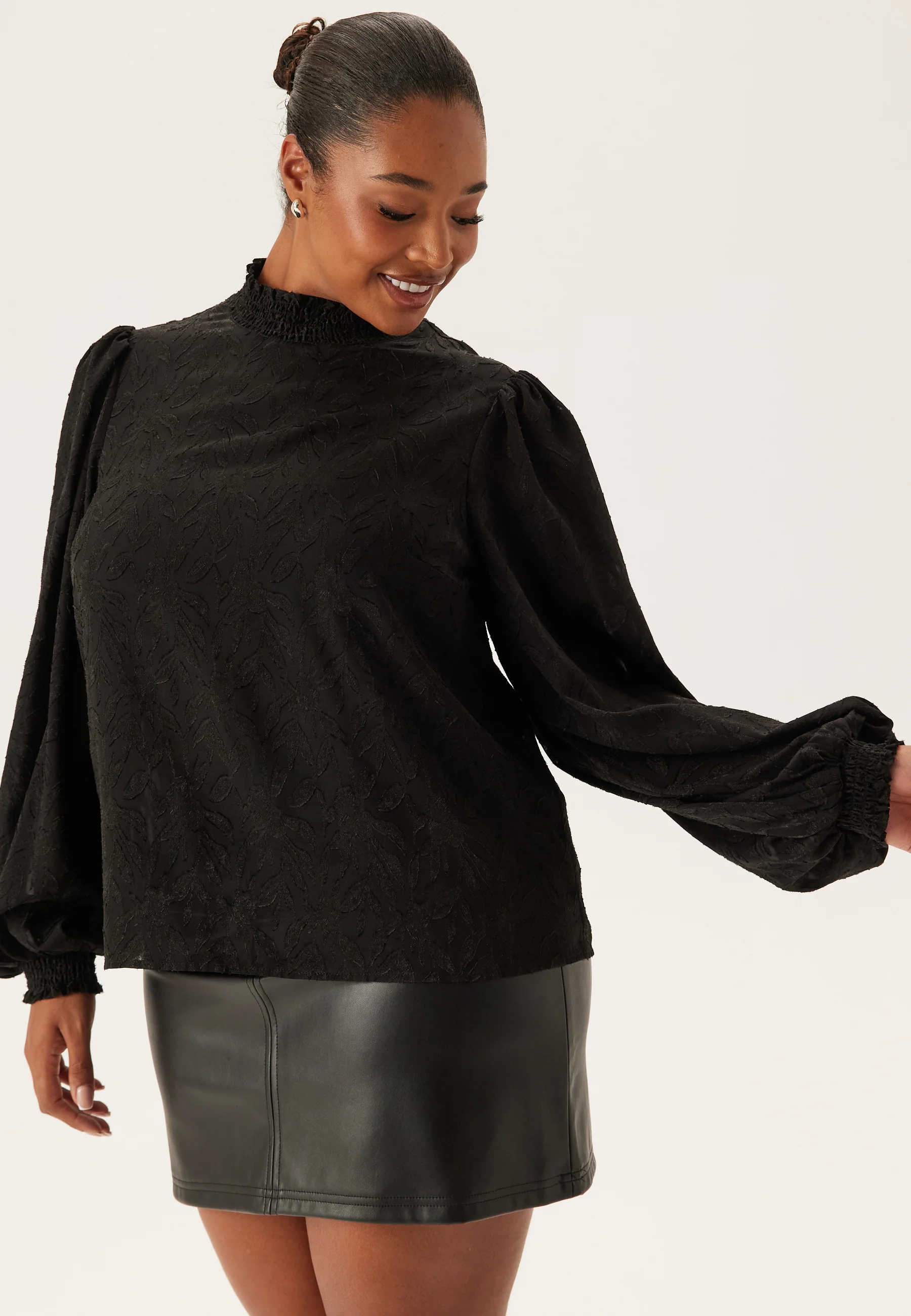 Jacquard Smock Blouse - Image 7