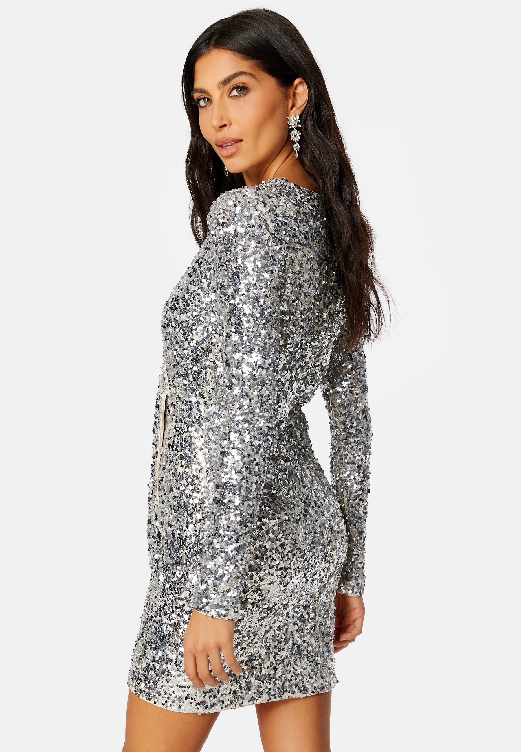 Jagger Sequin Ruched Mini Dress - Image 3