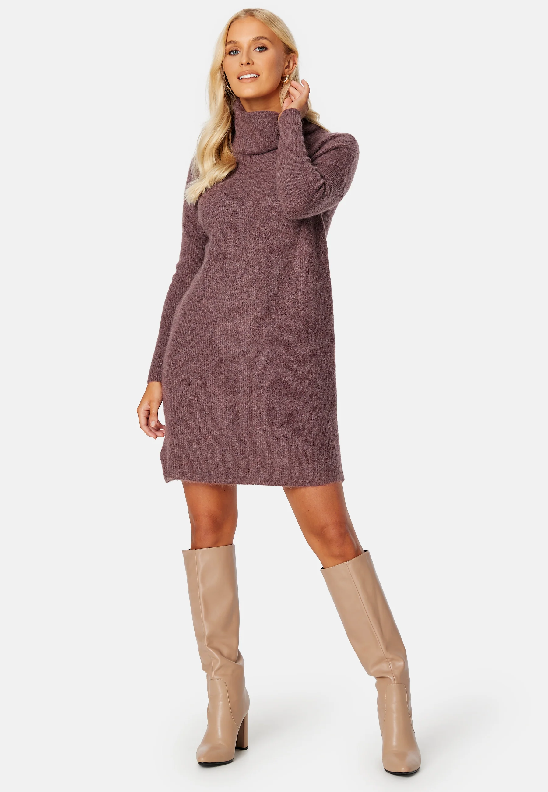 Jana L/S Cowlnck Dress - Image 2