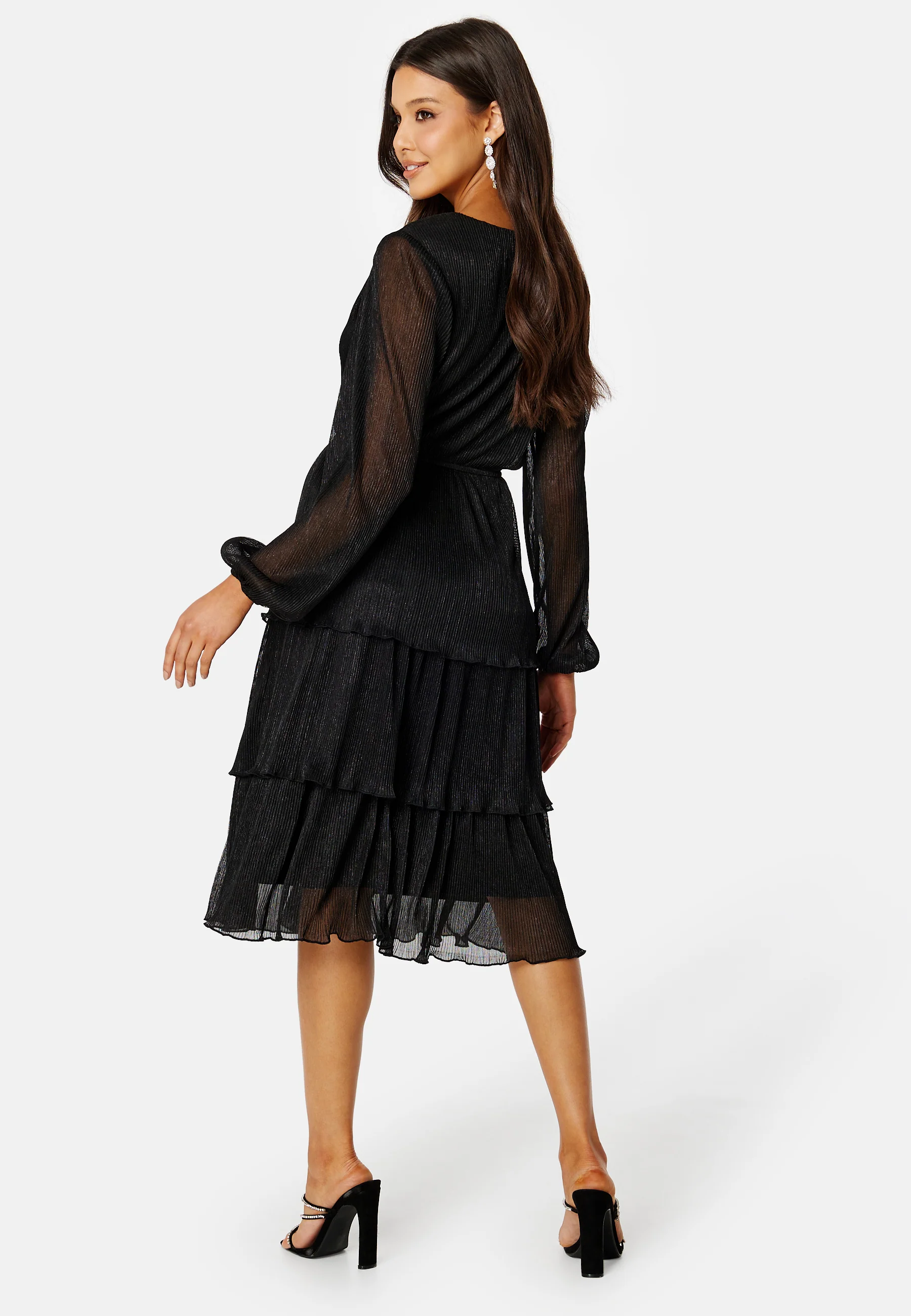 Jassie Pleated Sparkling Dress - Image 2