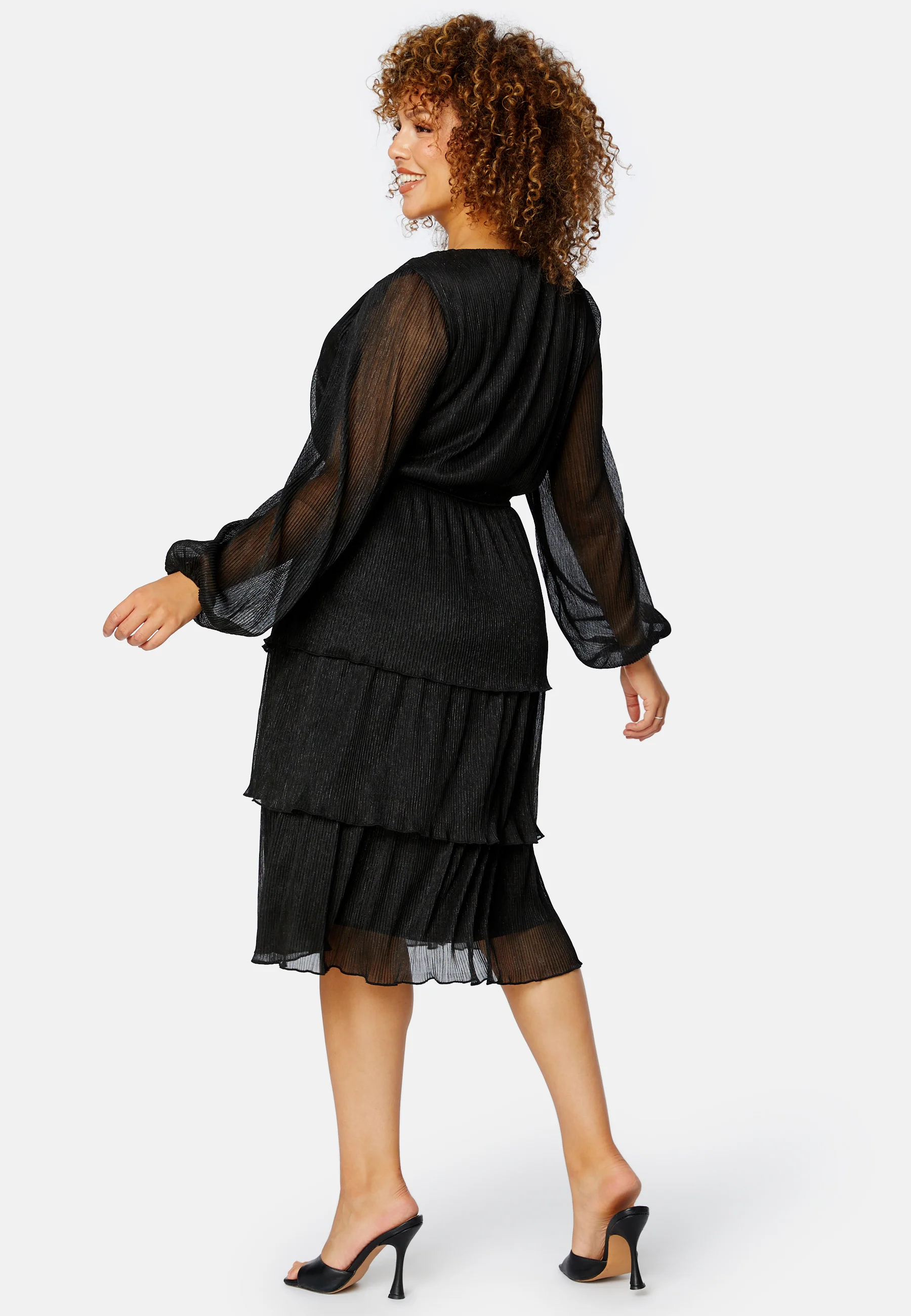 Jassie Pleated Sparkling Dress - Image 7