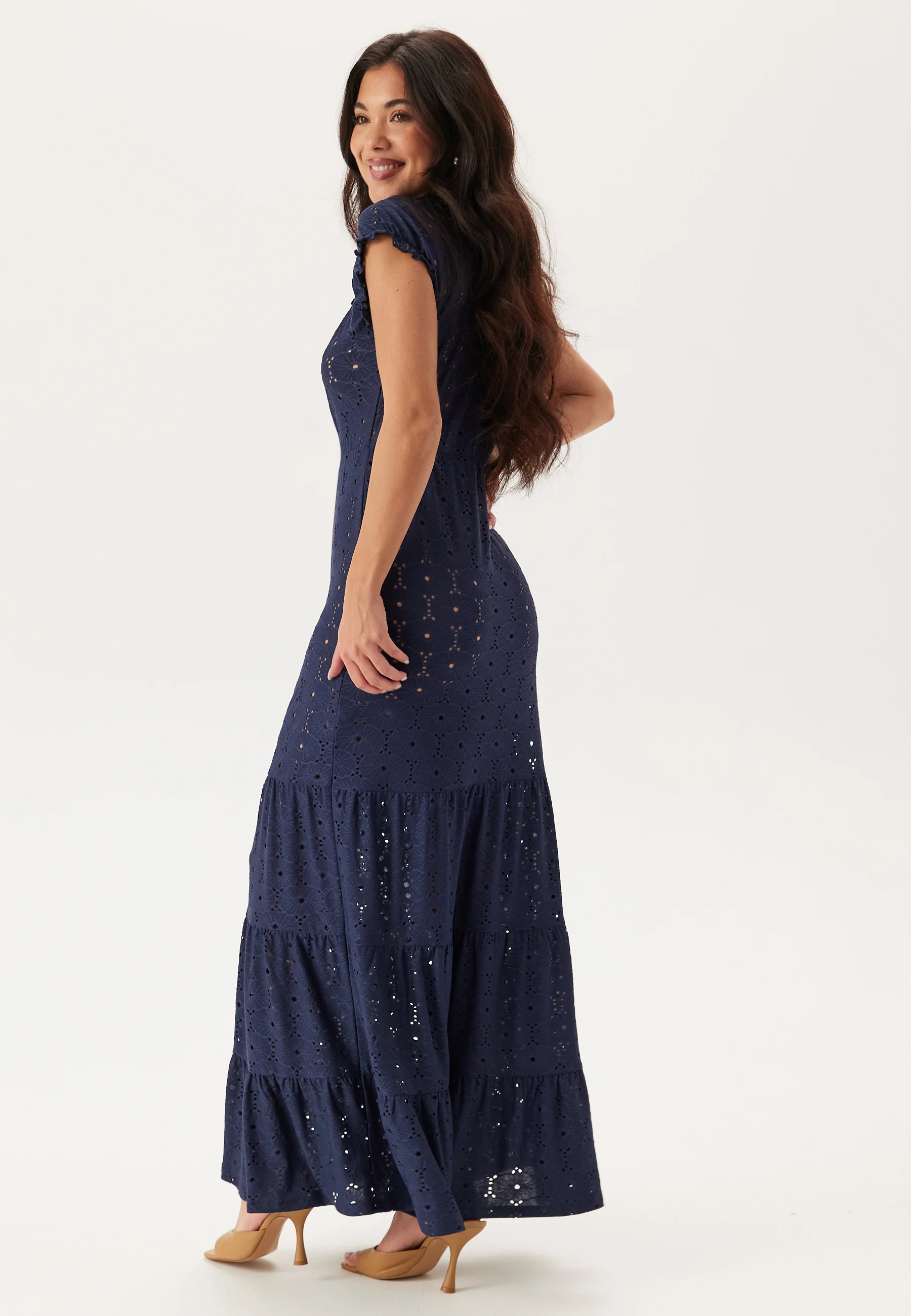 Jersey Broderie Anglaise Maxi Dress - Image 2